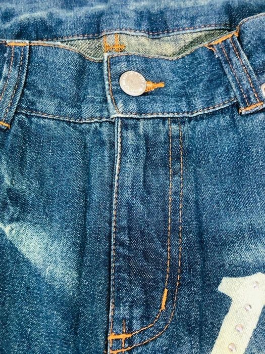 Disney × Vintage Vintage 90's Big Mickey Disney 1928 Denim Jeans Limited Size US 31 - 10 Thumbnail