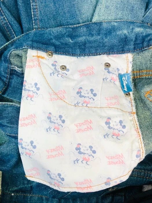Disney × Vintage Vintage 90's Big Mickey Disney 1928 Denim Jeans Limited Size US 31 - 6 Thumbnail