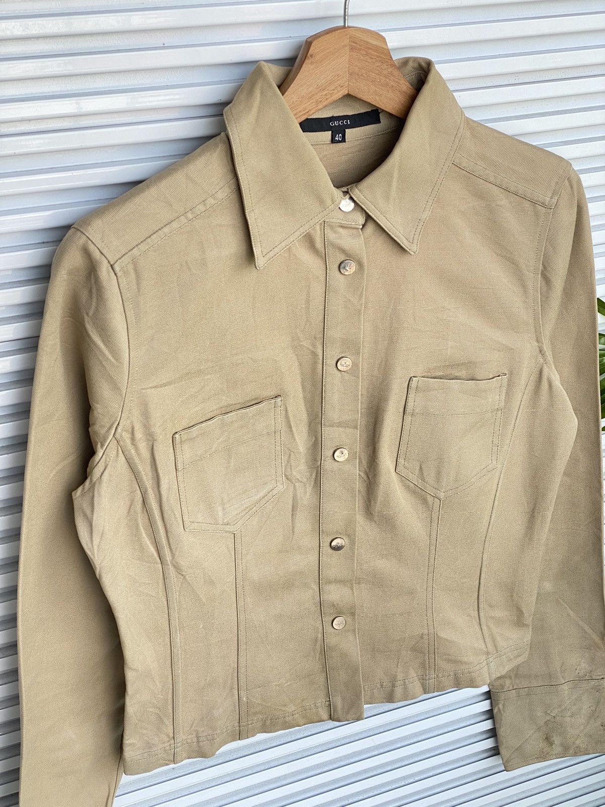 Gucci Vintage Gucci Tom Ford Zamasport Denim Button Jacket Size S / US 4 / IT 40 - 2 Thumbnail