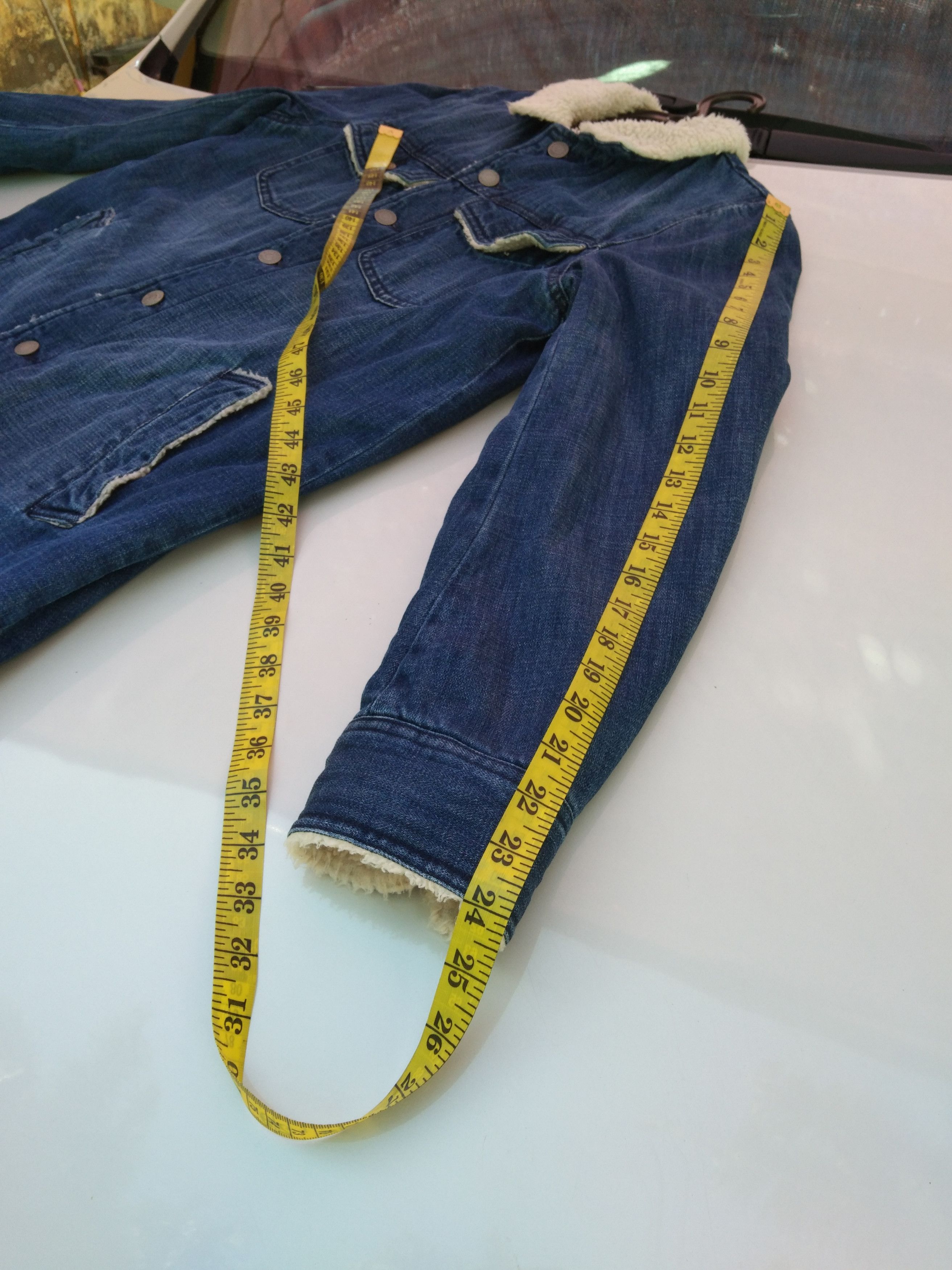 Japanese Brand BAY FLOW WOMEN'S DENIM LONG JACKET Size S / US 4 / IT 40 - 11 Thumbnail