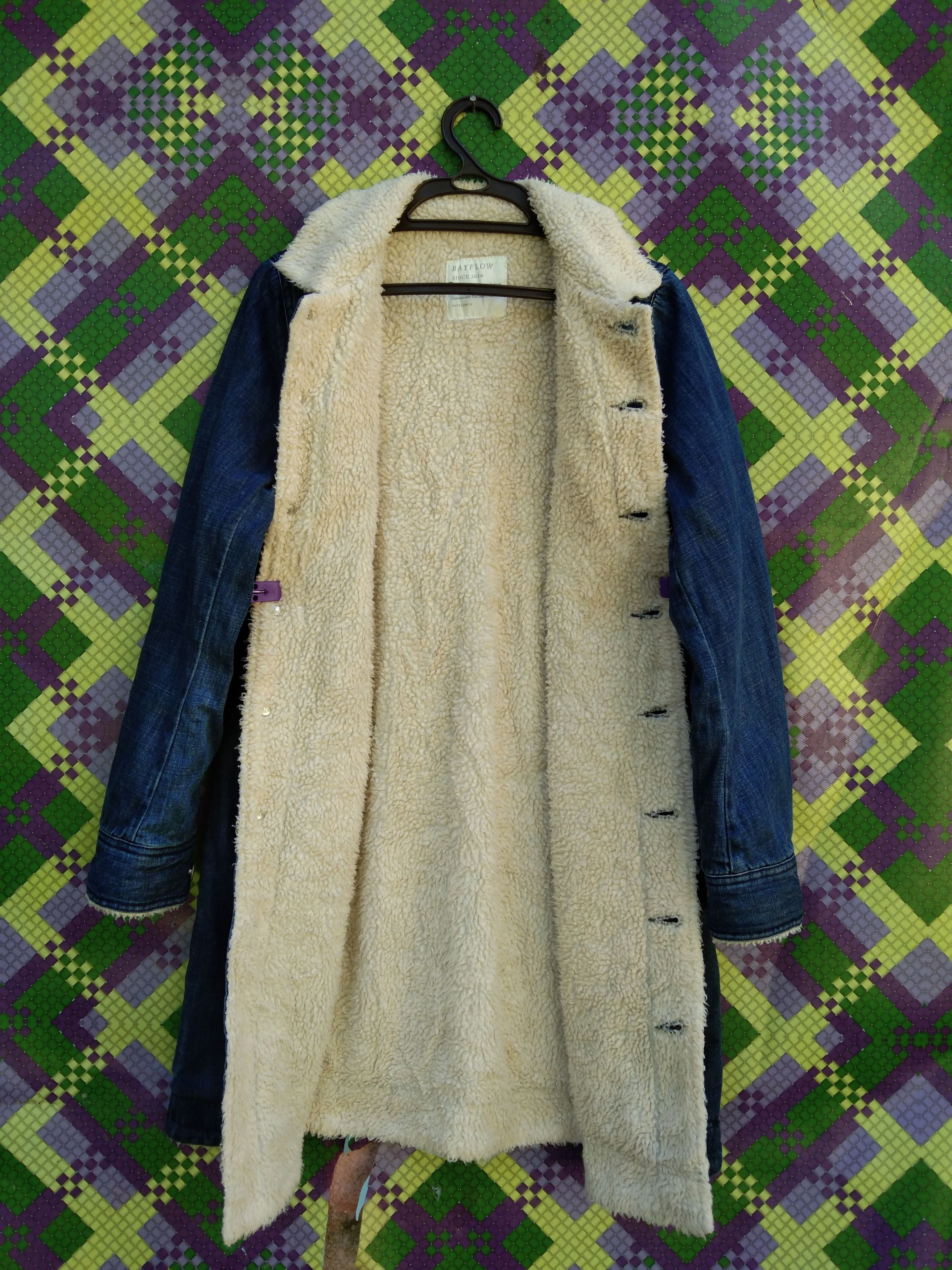 Japanese Brand BAY FLOW WOMEN'S DENIM LONG JACKET Size S / US 4 / IT 40 - 3 Thumbnail