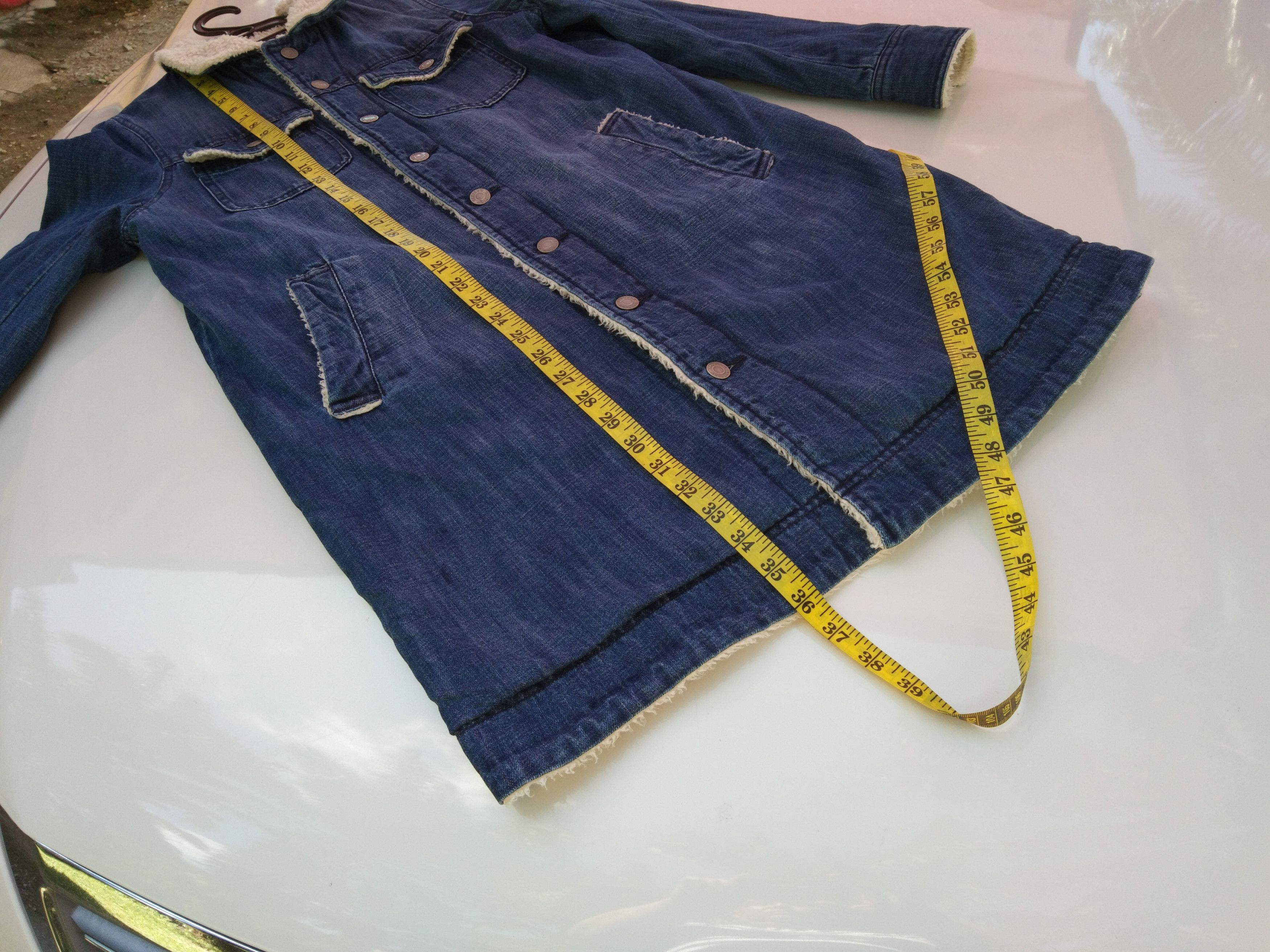 Japanese Brand BAY FLOW WOMEN'S DENIM LONG JACKET Size S / US 4 / IT 40 - 10 Thumbnail