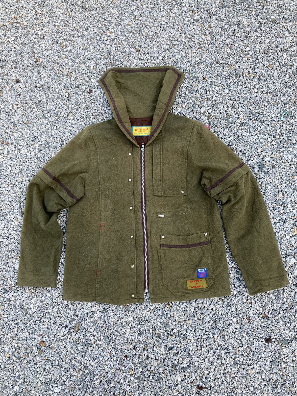 Japanese Brand Distressed Betty’s Blue Shinji Abe Rare Jacket Size US M / EU 48-50 / 2 - 1 Thumbnail