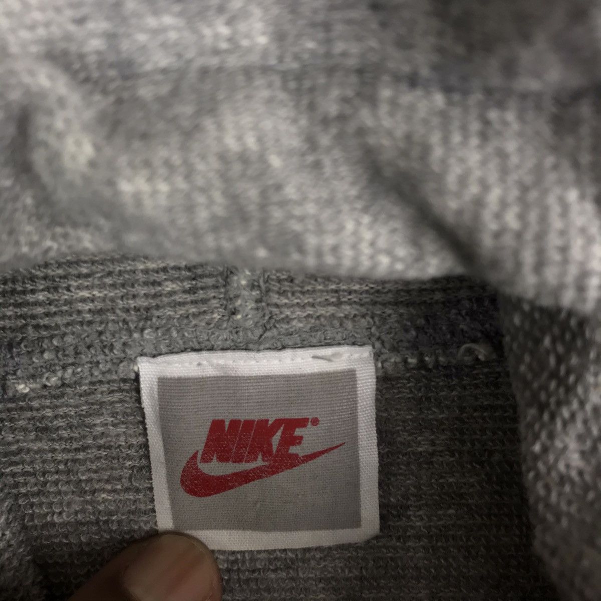Nike × Vintage Vintage 80s Nike Swoosh Hoodie Pullover Sweatshirt Size US XL / EU 56 / 4 - 7 Thumbnail