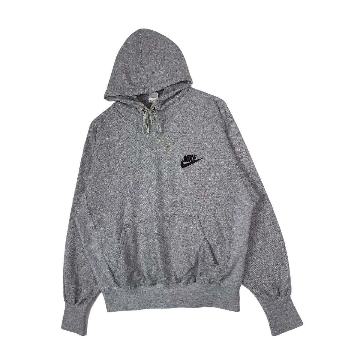 Nike × Vintage Vintage 80s Nike Swoosh Hoodie Pullover Sweatshirt Size US XL / EU 56 / 4 - 5 Thumbnail