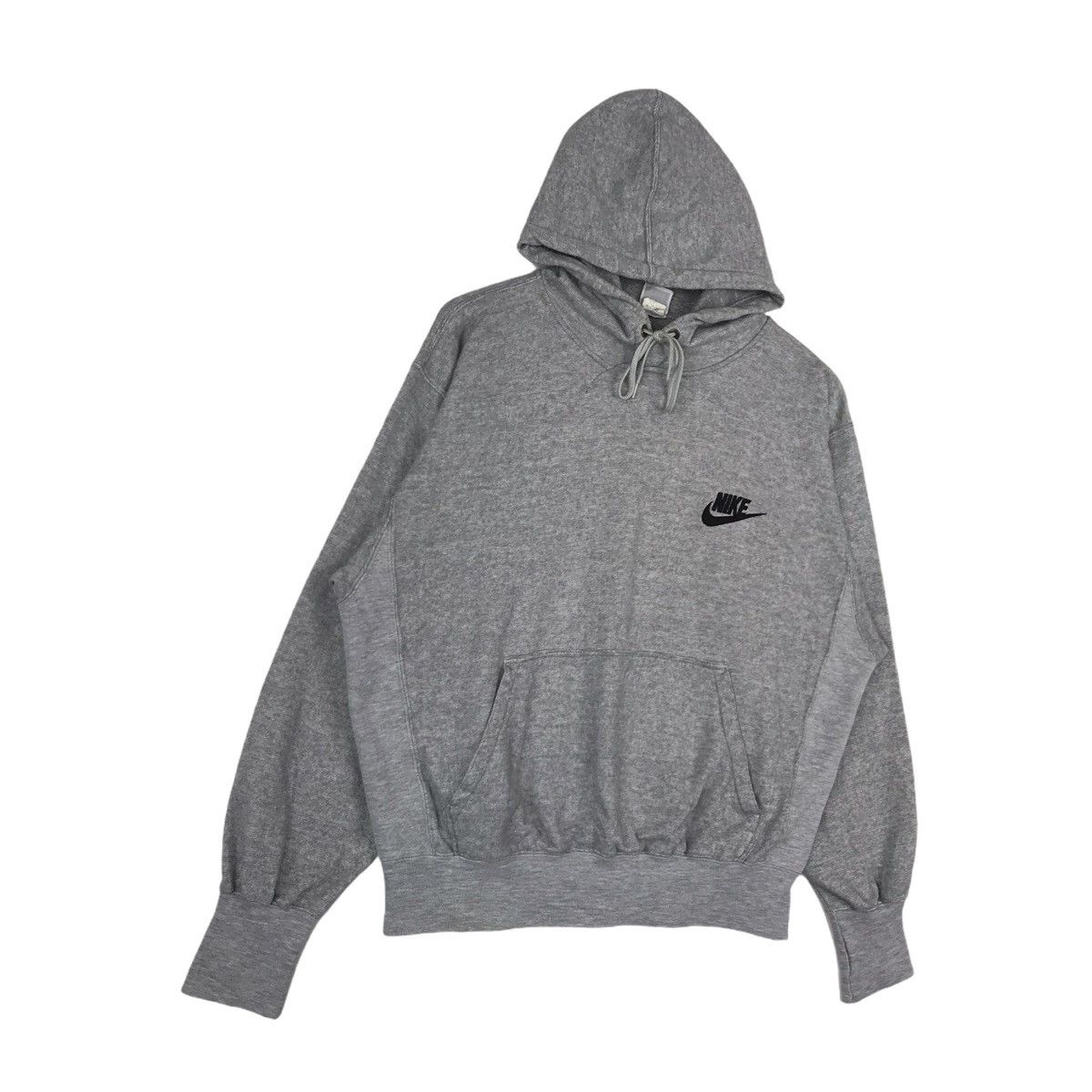 Nike × Vintage Vintage 80s Nike Swoosh Hoodie Pullover Sweatshirt Size US XL / EU 56 / 4 - 4 Thumbnail