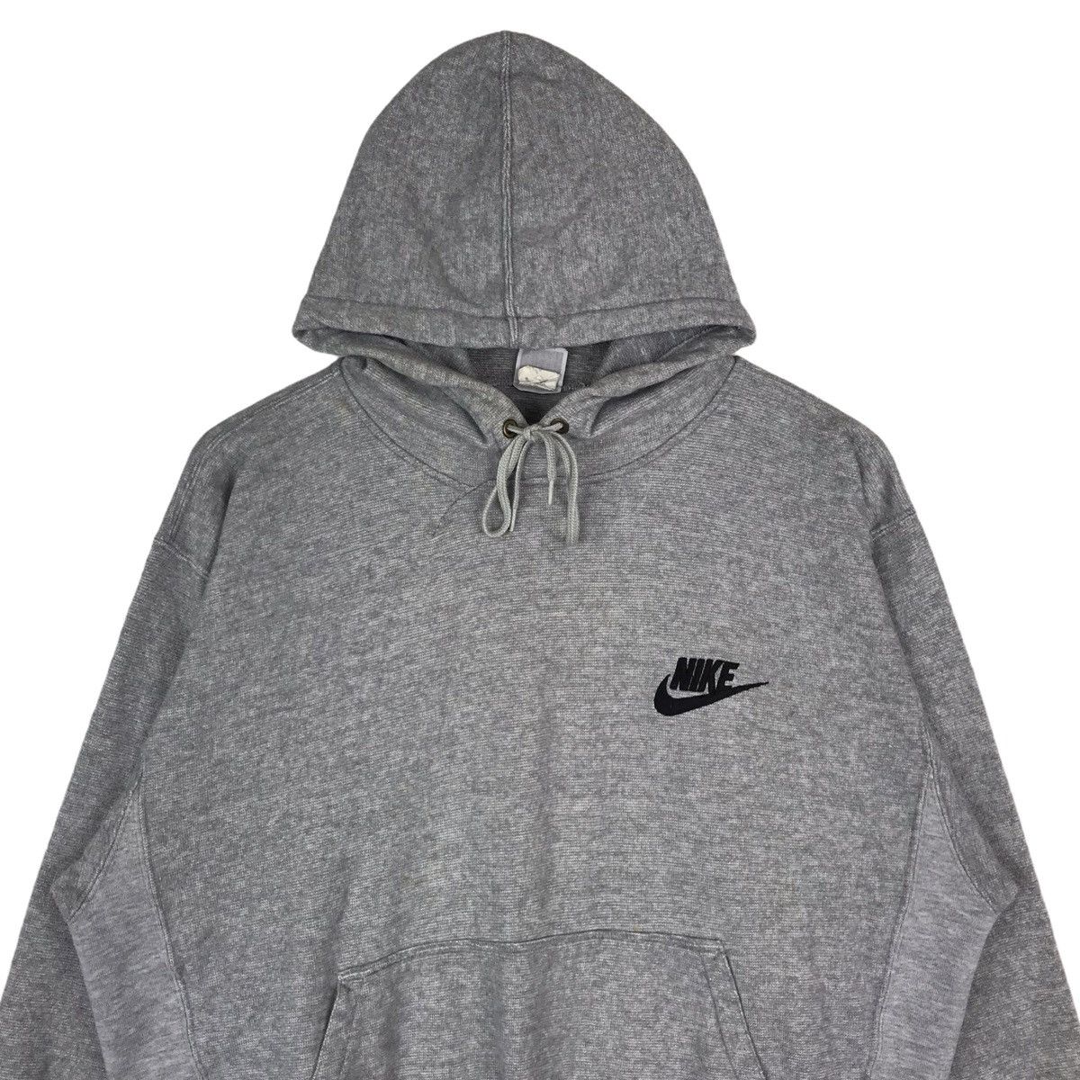 Nike × Vintage Vintage 80s Nike Swoosh Hoodie Pullover Sweatshirt Size US XL / EU 56 / 4 - 2 Thumbnail
