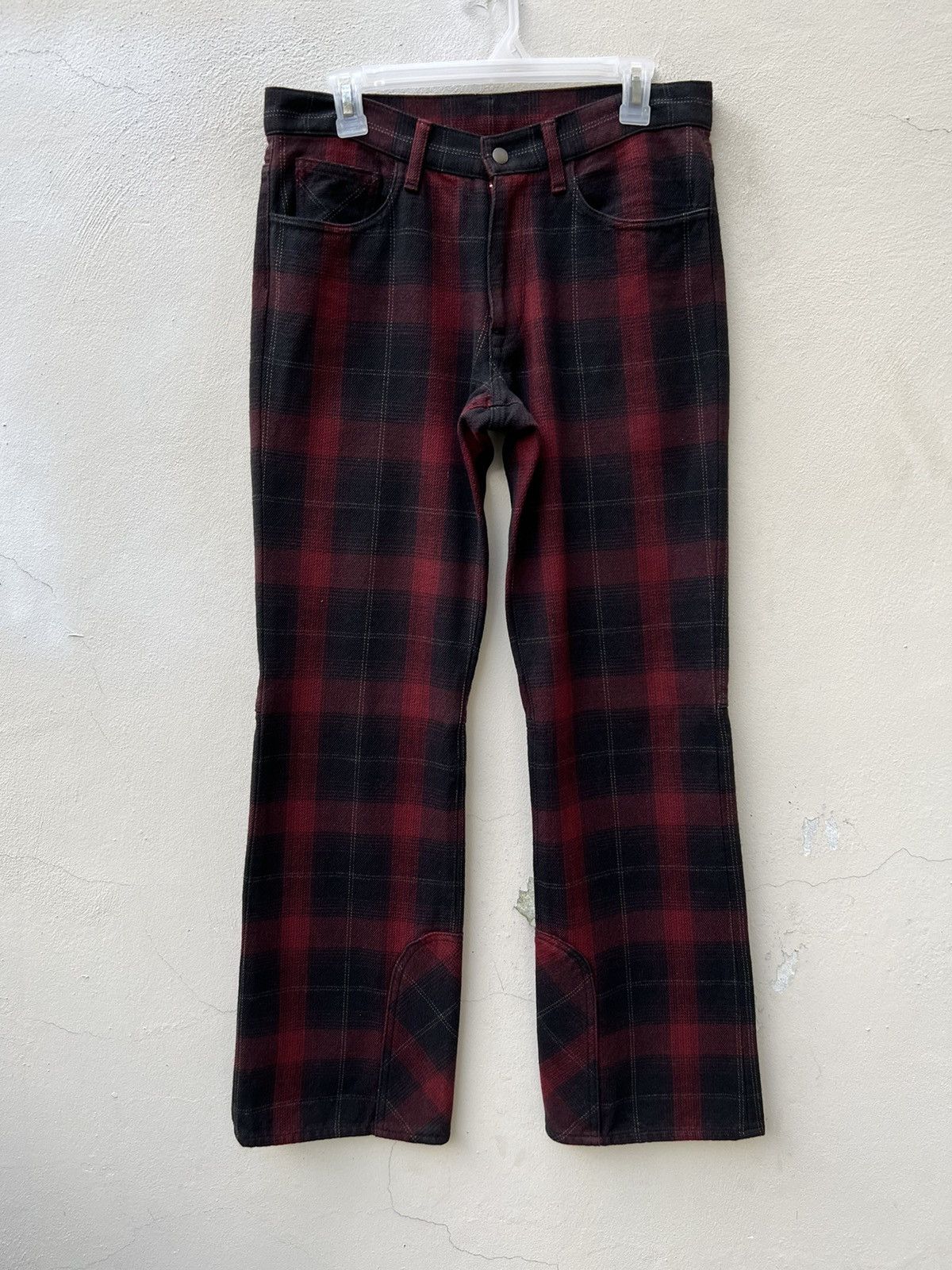 Boycott Vintage Boycott Japan Tartan Plaid Bootcut Jeans Size US 31 - 3 Thumbnail