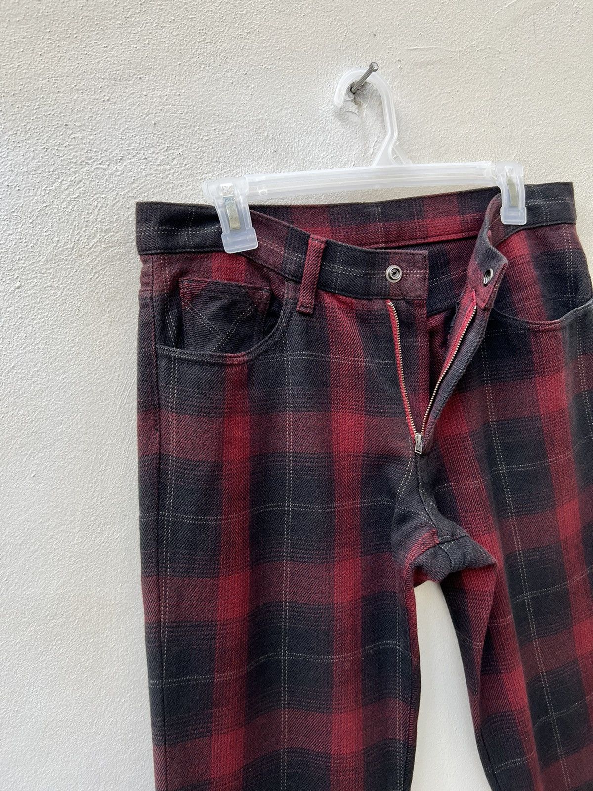 Boycott Vintage Boycott Japan Tartan Plaid Bootcut Jeans Size US 31 - 5 Thumbnail