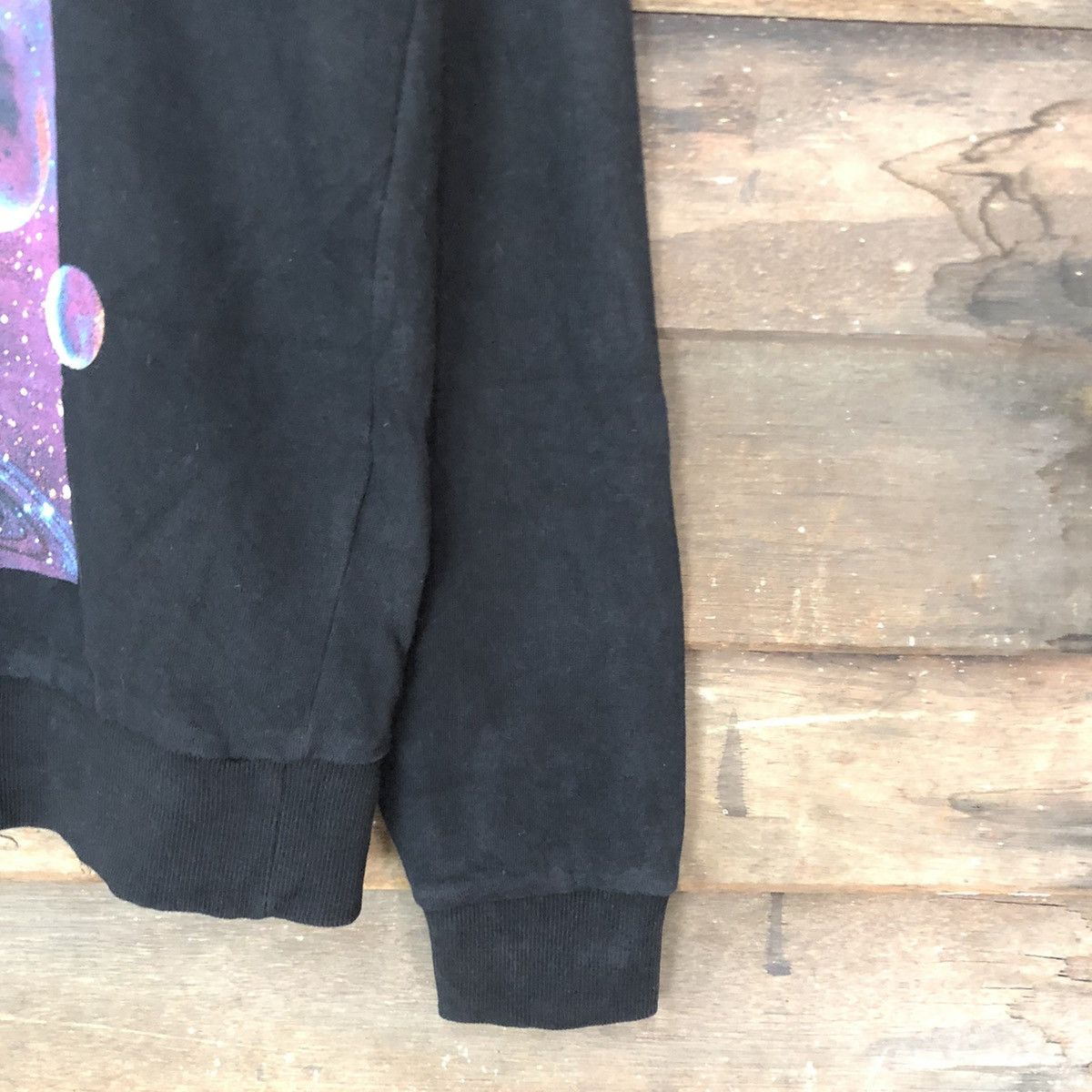 Japanese Brand Space Zero Gravity H&M Black Sweatshirt #033B Size M / US 6-8 / IT 42-44 - 4 Thumbnail
