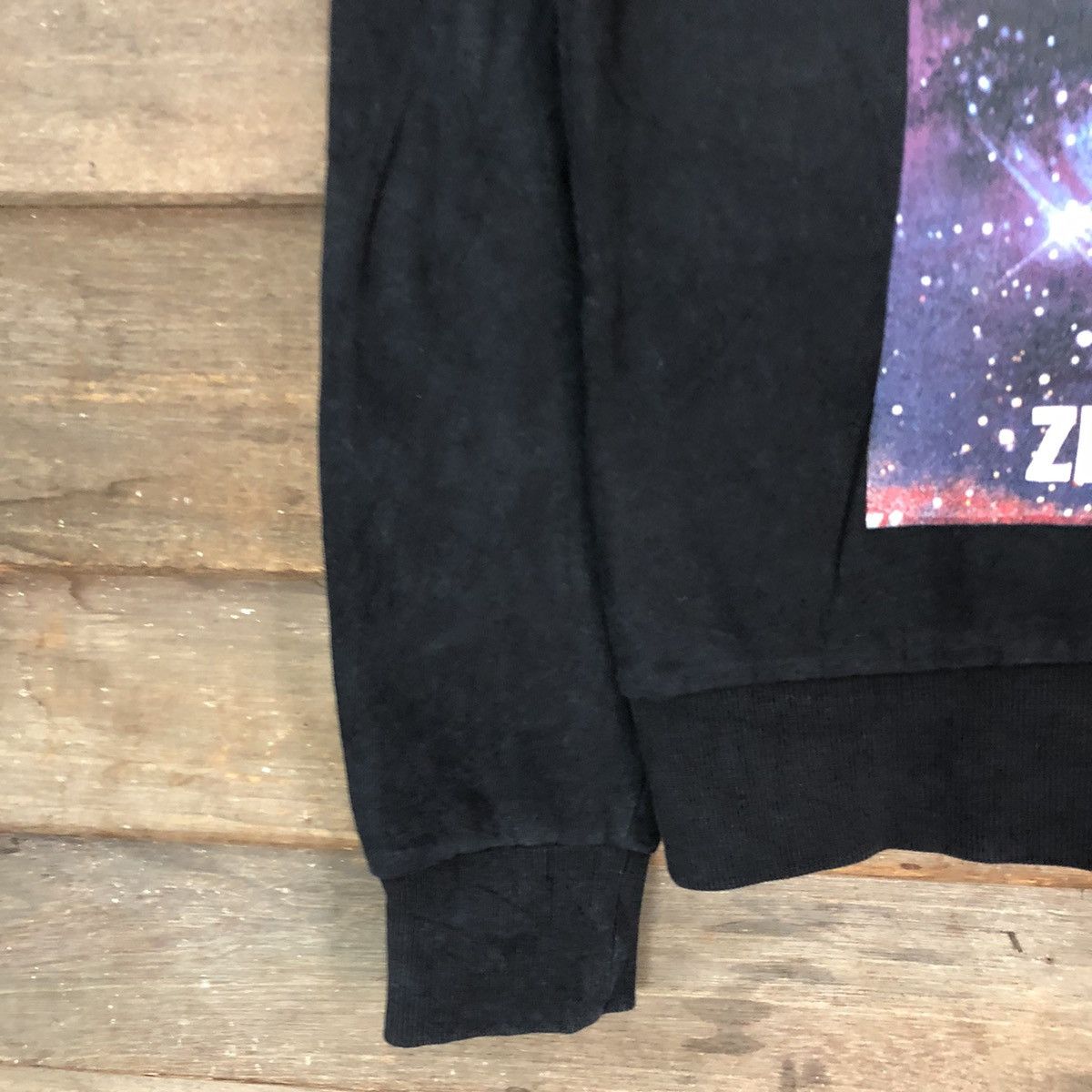 Japanese Brand Space Zero Gravity H&M Black Sweatshirt #033B Size M / US 6-8 / IT 42-44 - 6 Thumbnail