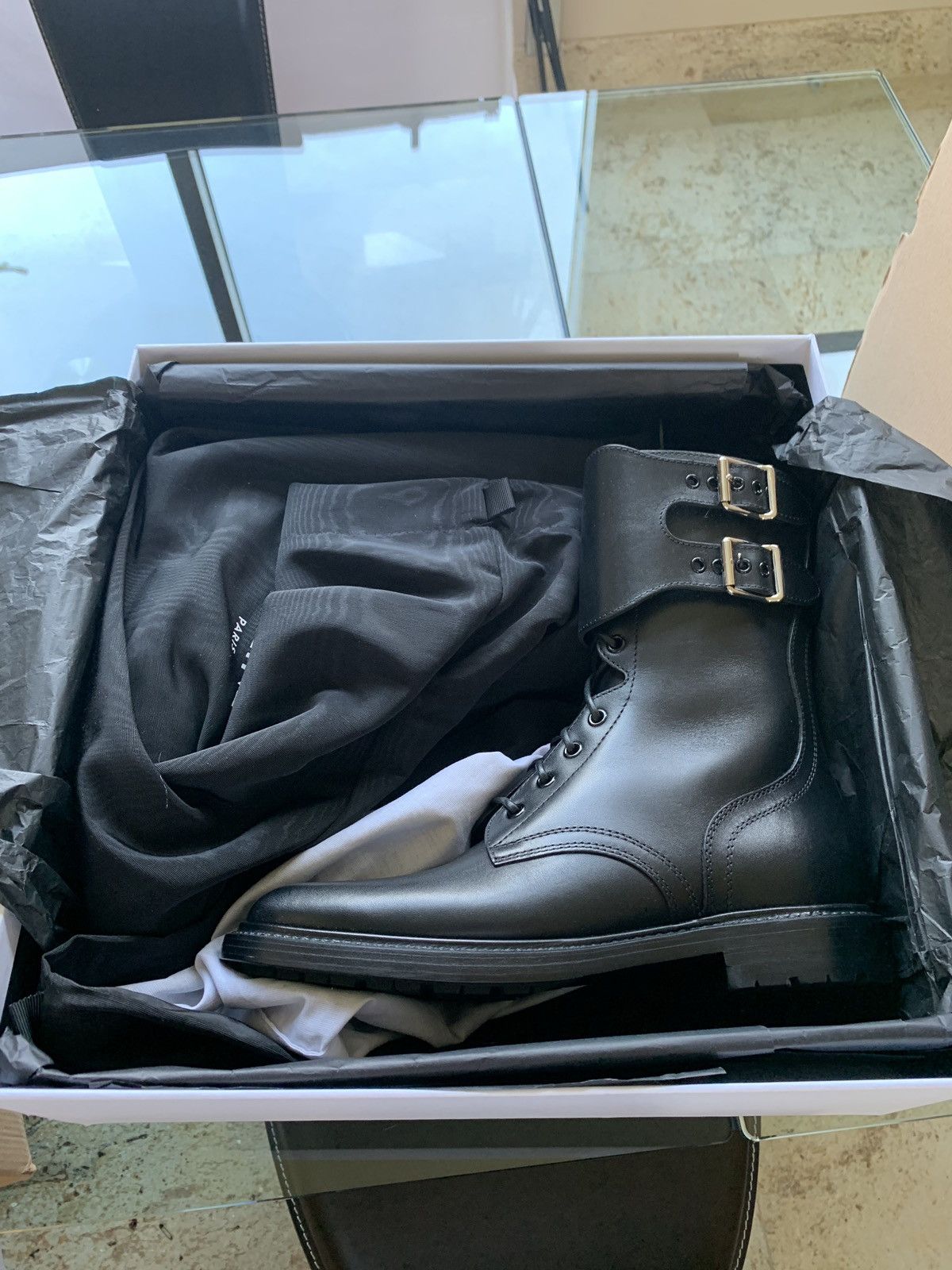 Image of Celine Fw19 Combat Ranger Boots In Black, Men's (Size 6)