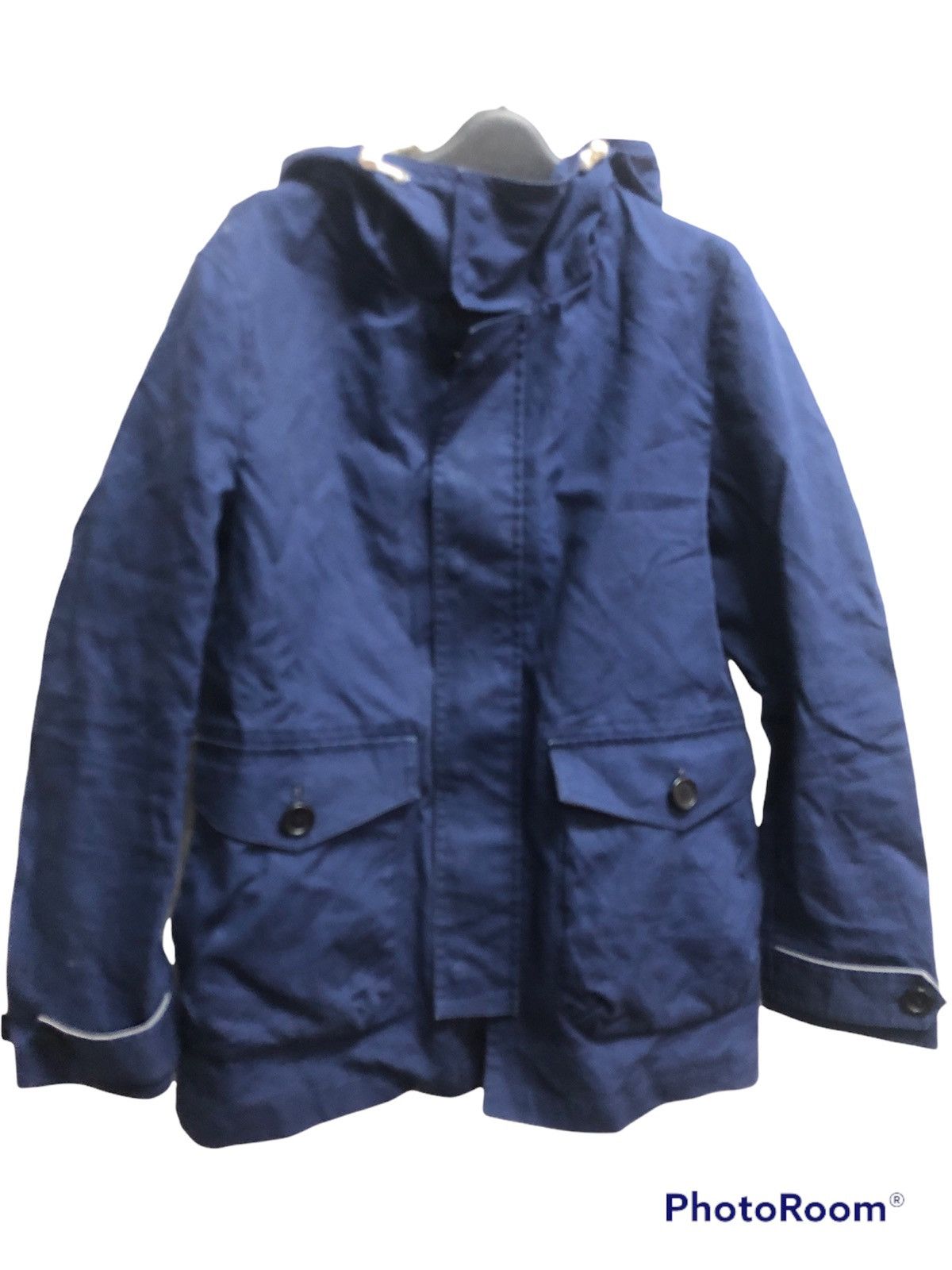 image of Burberry Hoodie Light Jacket in Dark Blue, Men's (Size Large)