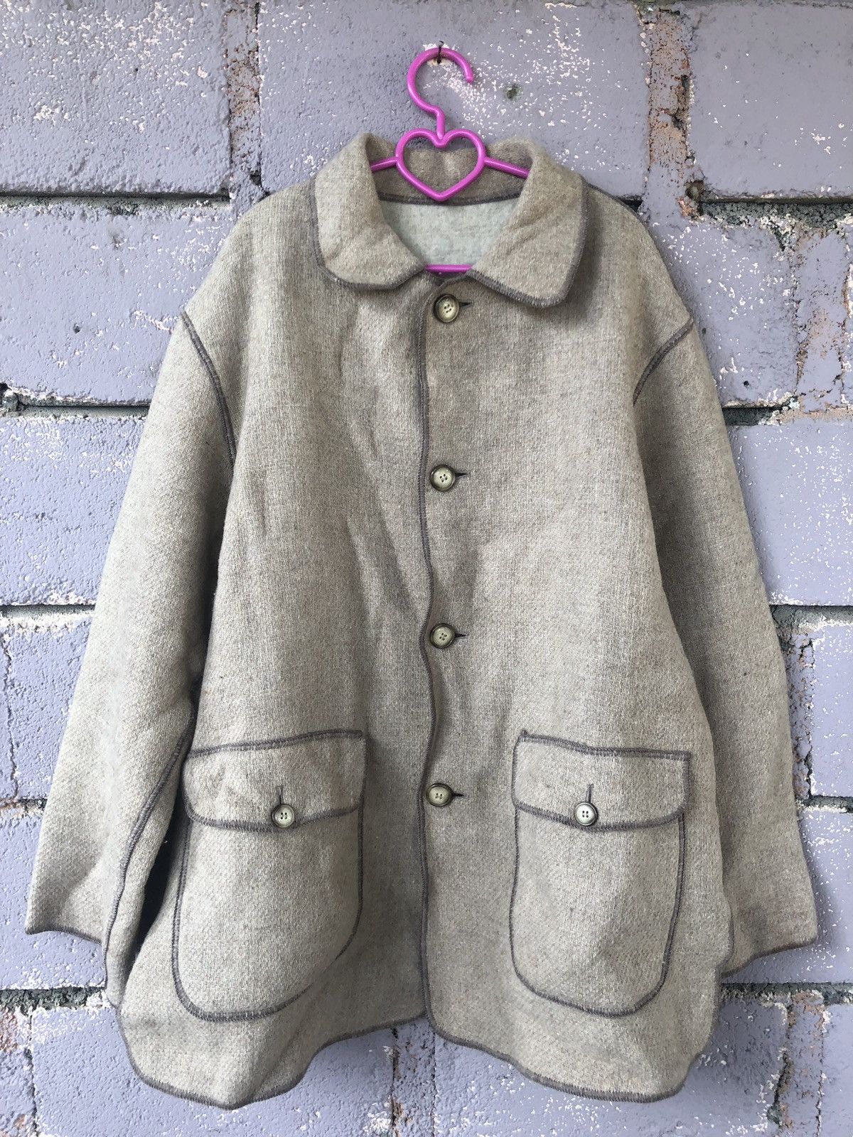 45rpm Rare Vintage 45RPM Studio Japan Wool Coat Jacket Size US S / EU 44-46 / 1 - 1 Thumbnail