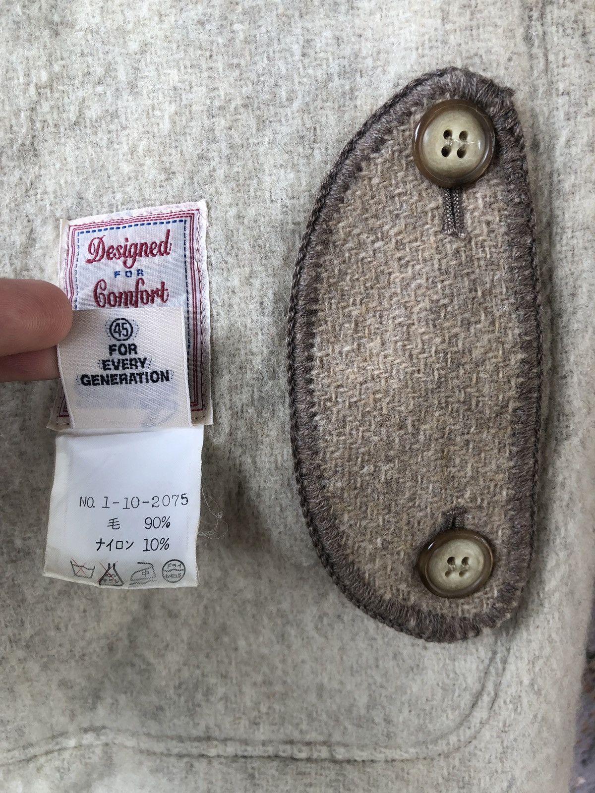 45rpm Rare Vintage 45RPM Studio Japan Wool Coat Jacket Size US S / EU 44-46 / 1 - 5 Thumbnail