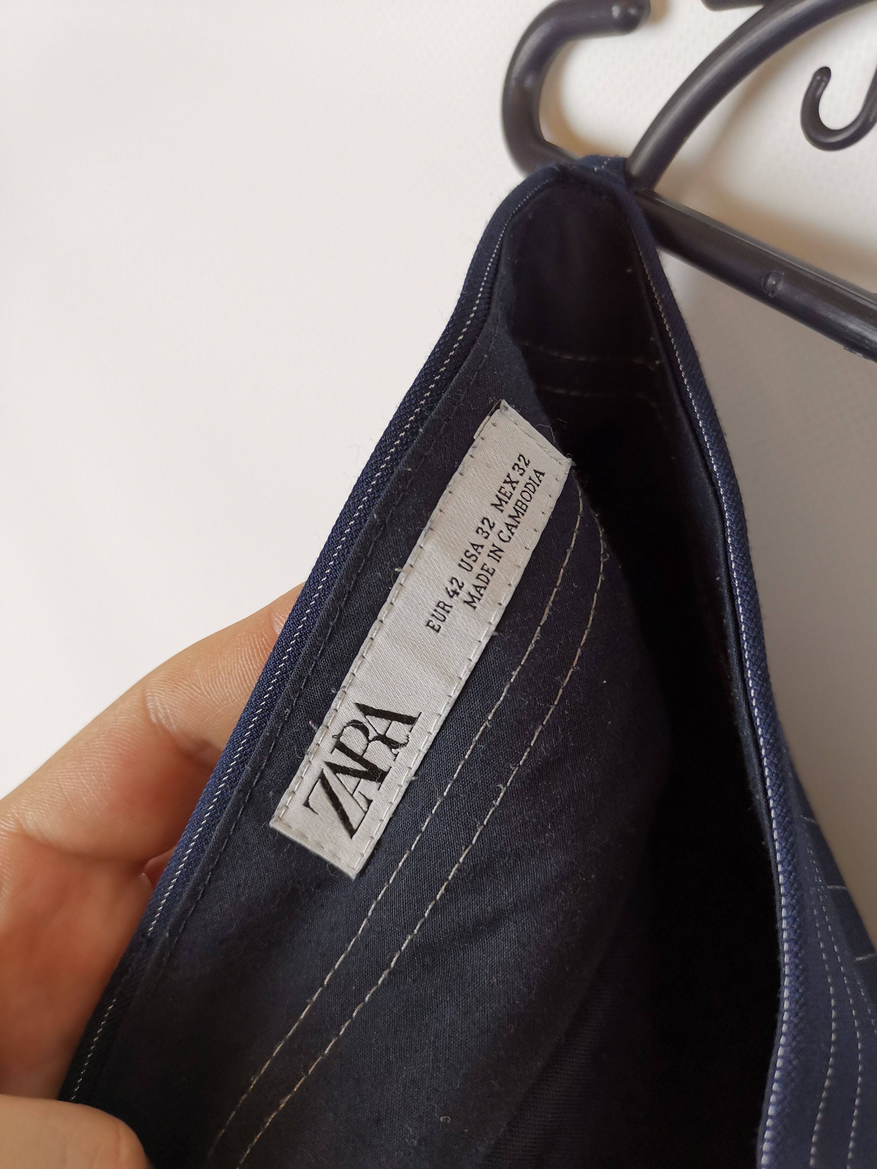 Zara Zara Man blue navy striped coolmax casual cropped pants Size US 32 / EU 48 - 11 Thumbnail