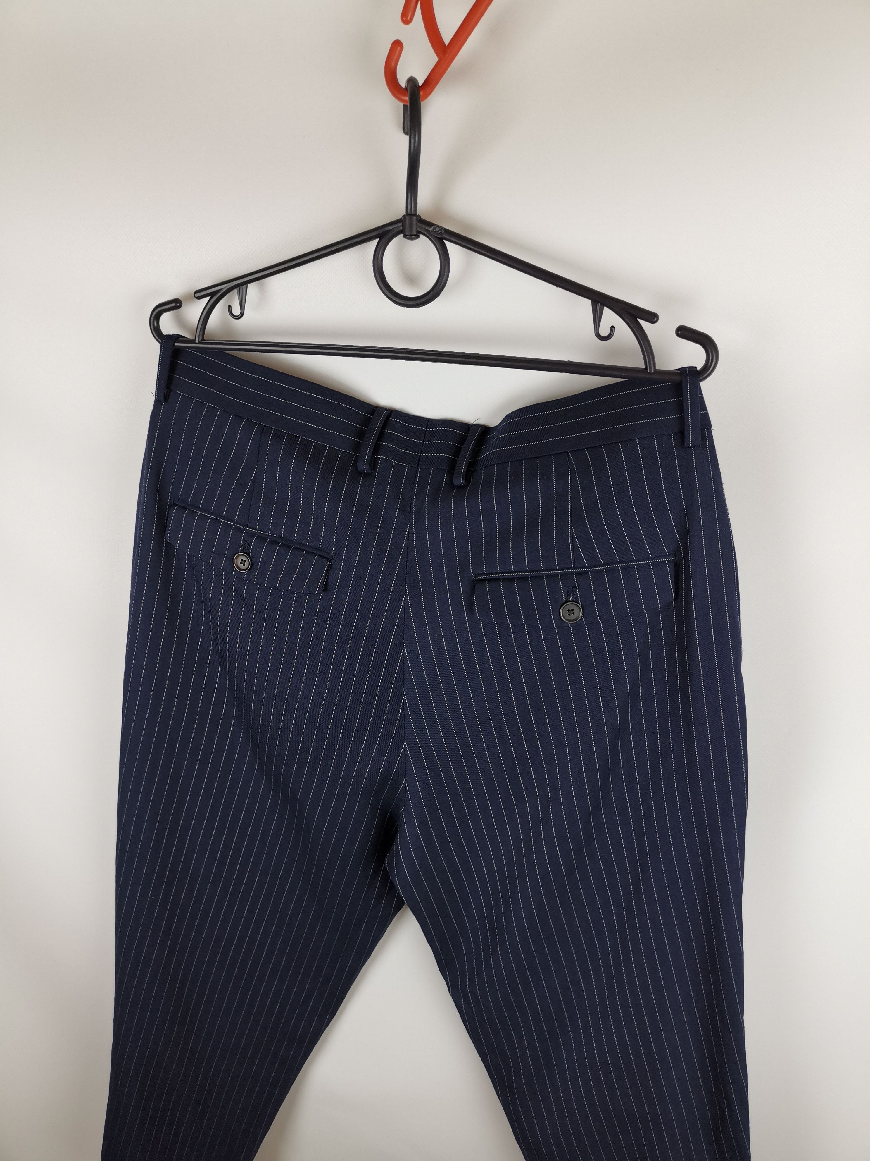 Zara Zara Man blue navy striped coolmax casual cropped pants Size US 32 / EU 48 - 5 Thumbnail