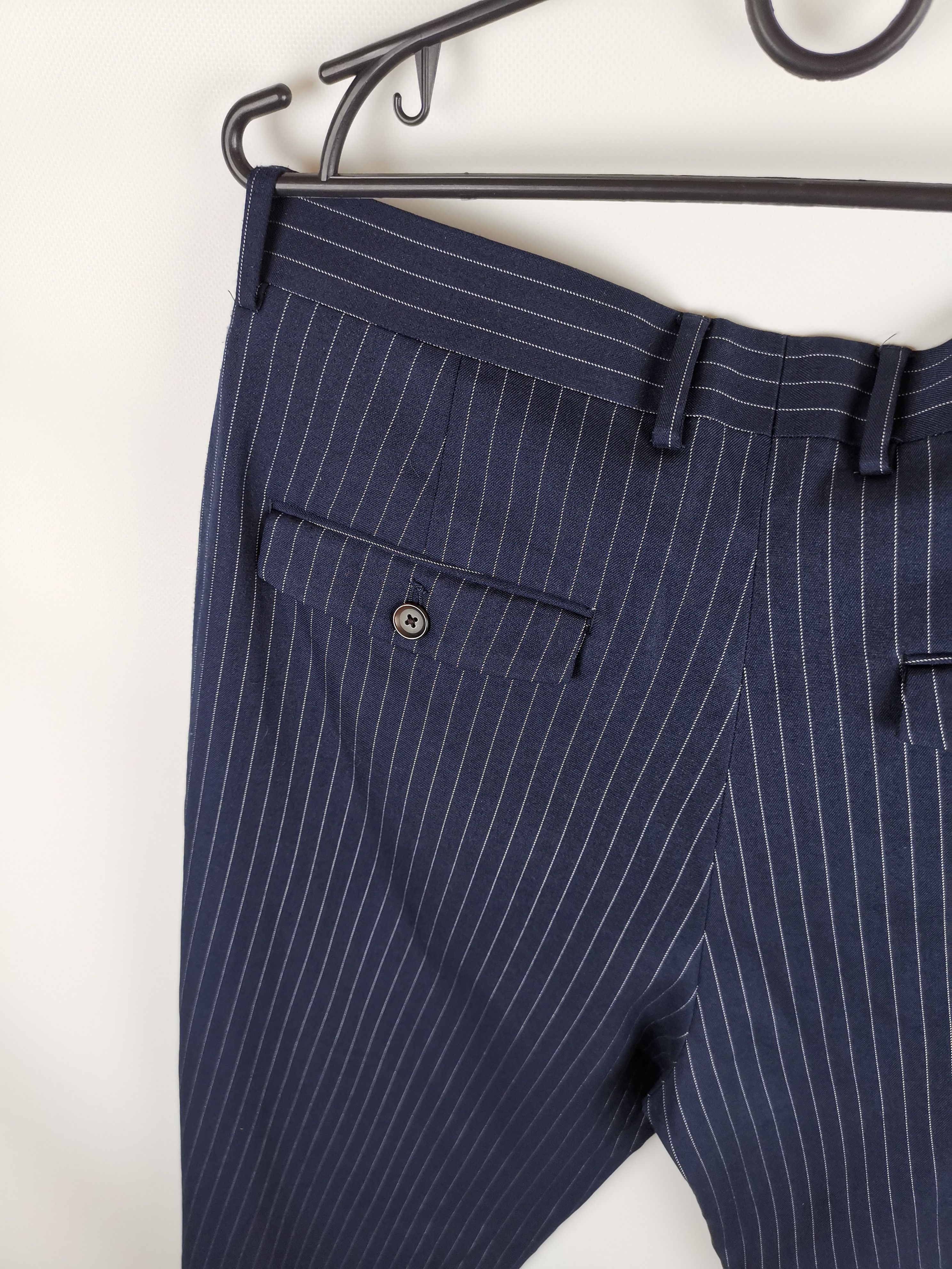 Zara Zara Man blue navy striped coolmax casual cropped pants Size US 32 / EU 48 - 3 Thumbnail
