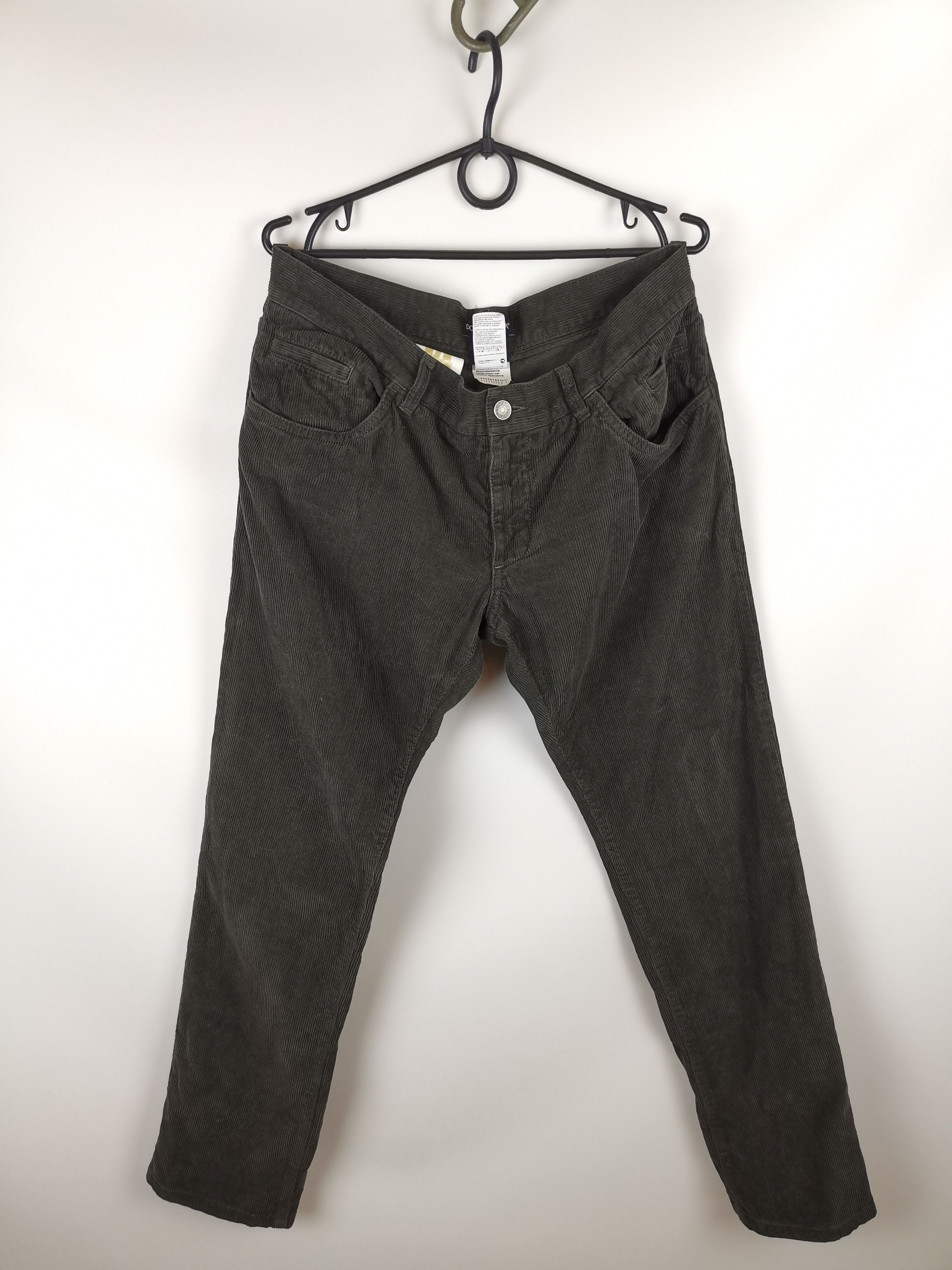 image of Dolce Gabbana x Italian Designers Dolce & Gabbana Corduroy Made In Italy Casual Pants in Brown (Siz