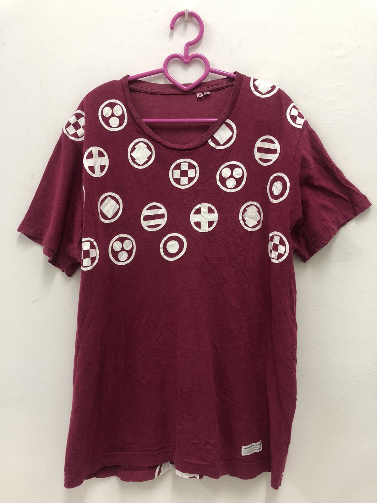 image of Sou Sou Kyoto Japan Monogram Shirt in Red, Men's (Size Large)