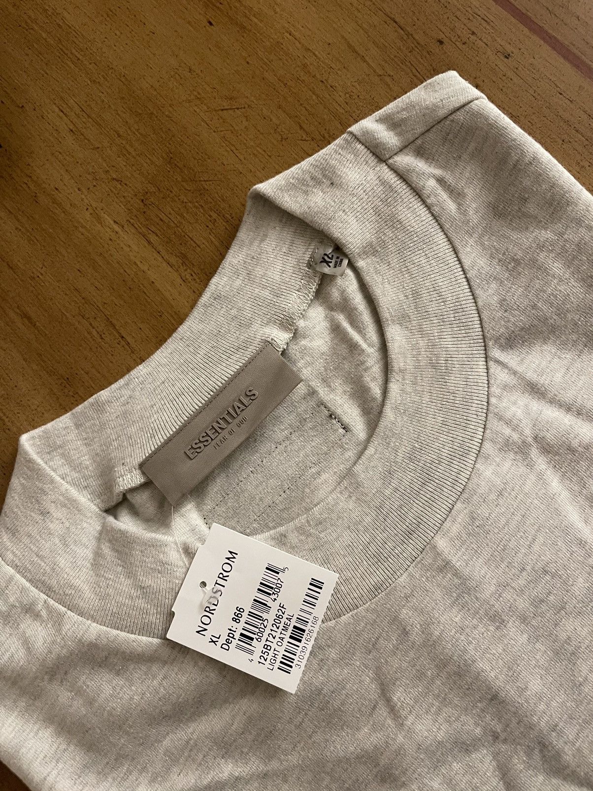 FOG × Fear of God × Pacsun FoG Essentials Fear Of God Light Oatmeal Logo T-Shirt Sz XL Size US XL / EU 56 / 4 - 4 Thumbnail