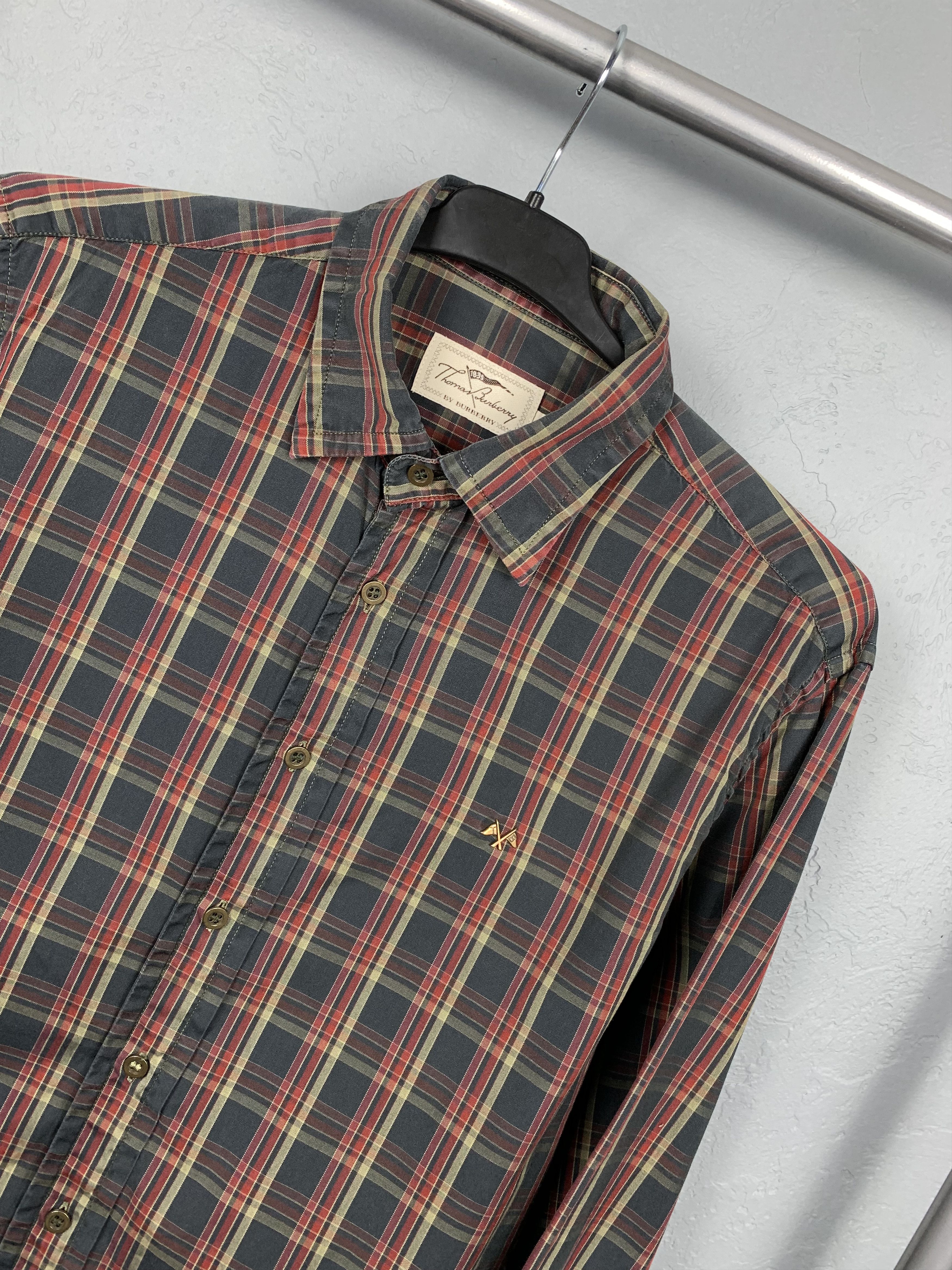 Burberry × Vintage Thomas Burberry Long Sleeve Check Shirt Size US M / EU 48-50 / 2 - 2 Thumbnail