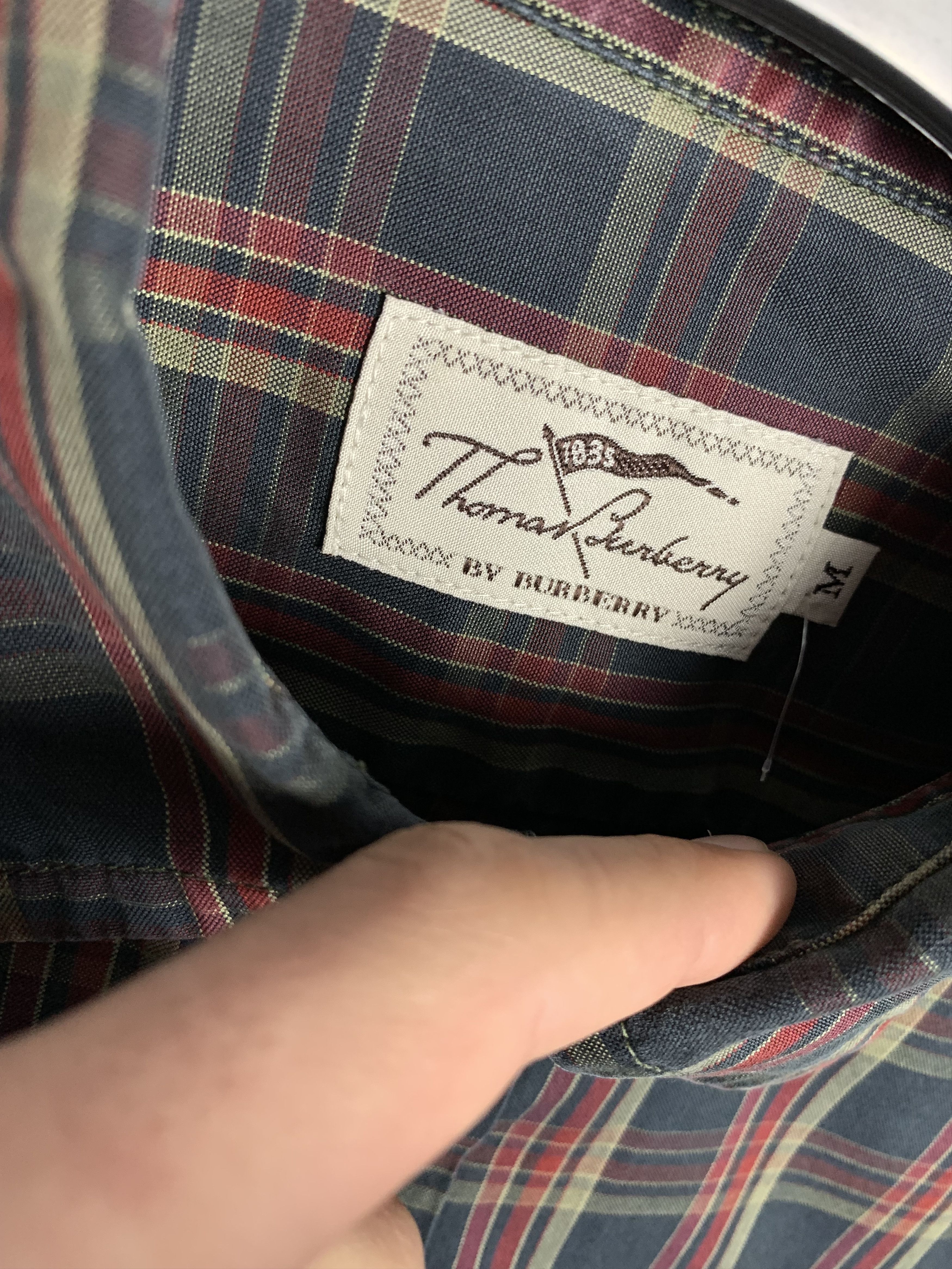 Burberry × Vintage Thomas Burberry Long Sleeve Check Shirt Size US M / EU 48-50 / 2 - 3 Thumbnail