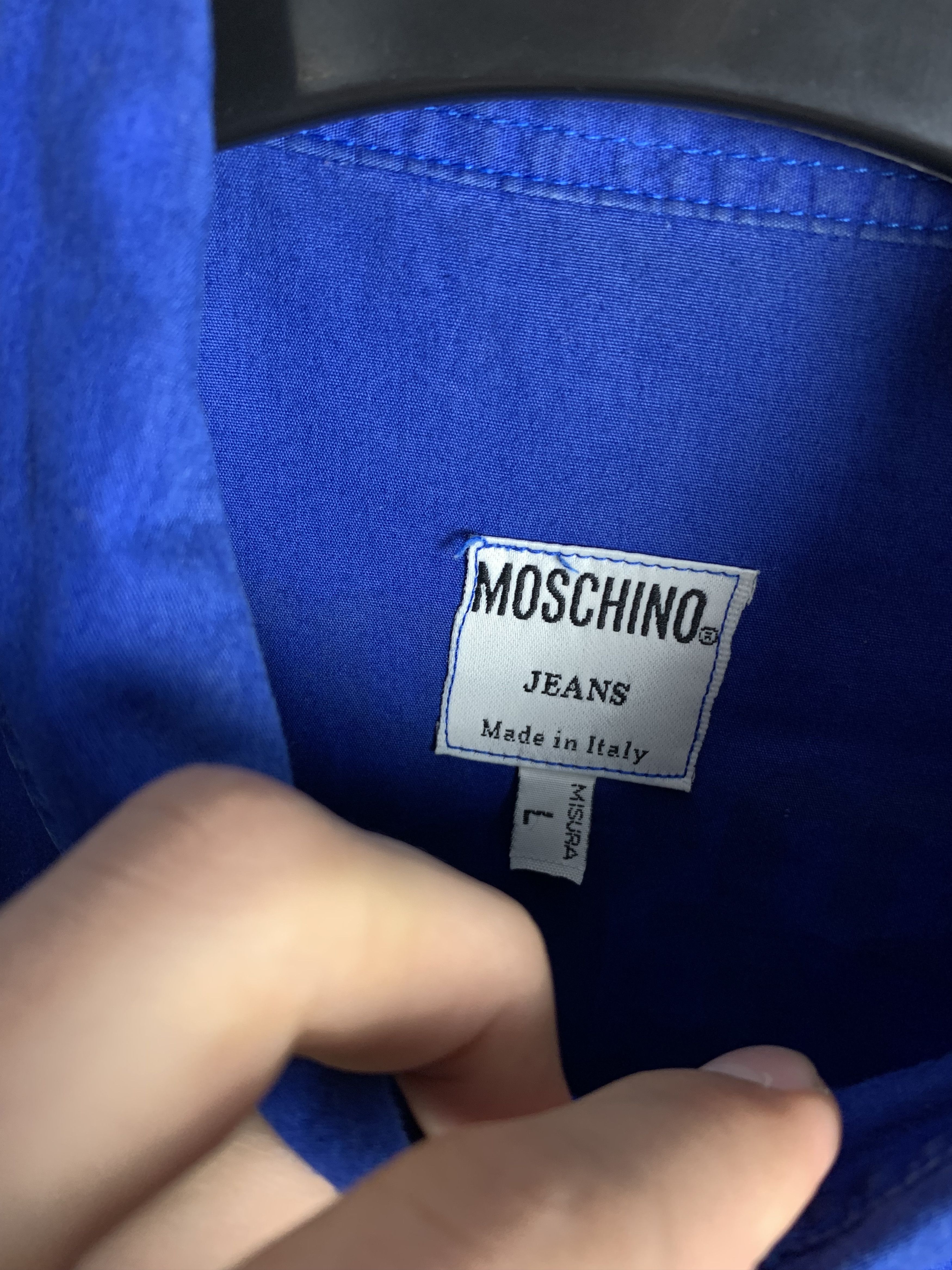 Moschino × Vintage Moschino Mens Big Logo Shirt Size US XL / EU 56 / 4 - 4 Thumbnail