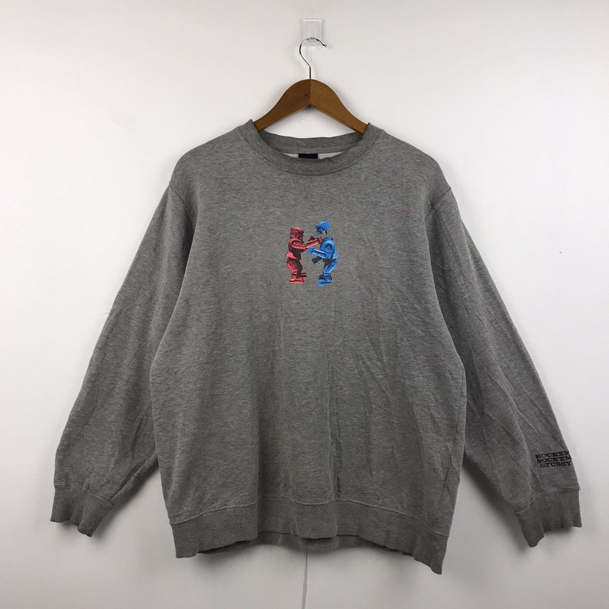 Stussy × Vintage STUSSY Rock’Em Sock’Em Robot Sweatshirt #1102 Size US M / EU 48-50 / 2 - 1 Thumbnail
