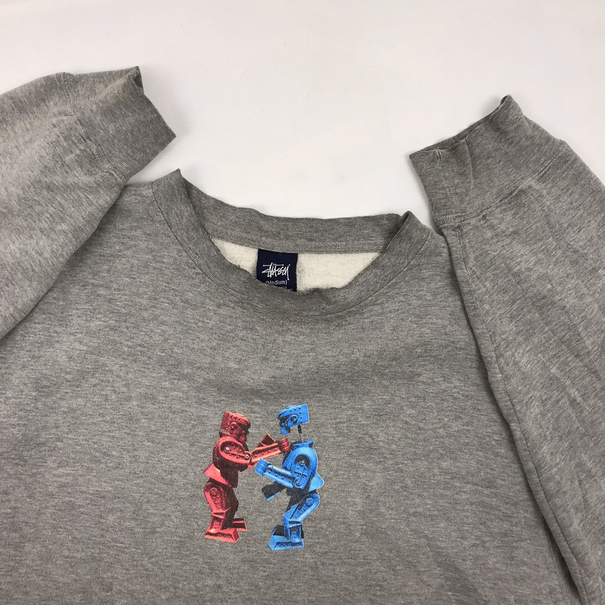 Stussy × Vintage STUSSY Rock’Em Sock’Em Robot Sweatshirt #1102 Size US M / EU 48-50 / 2 - 4 Thumbnail