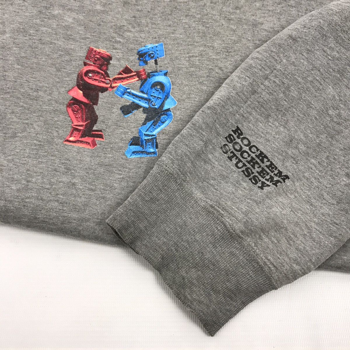 Stussy × Vintage STUSSY Rock’Em Sock’Em Robot Sweatshirt #1102 Size US M / EU 48-50 / 2 - 6 Thumbnail