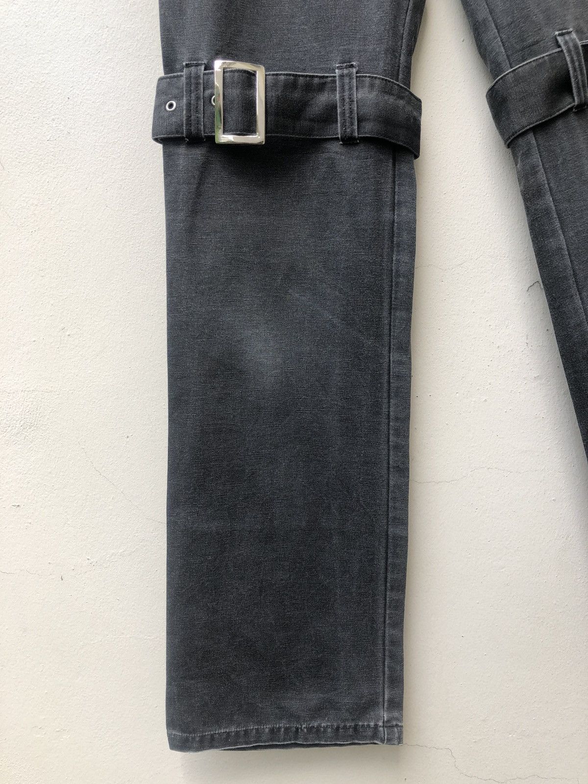 Vintage Japan Brand Clash Ahead Faded Black Bondage Trouser Pant Size US 29 - 12 Thumbnail