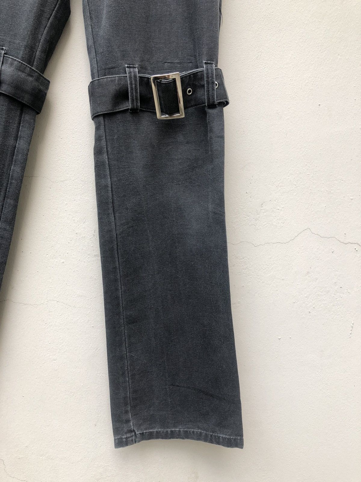 Vintage Japan Brand Clash Ahead Faded Black Bondage Trouser Pant Size US 29 - 14 Thumbnail