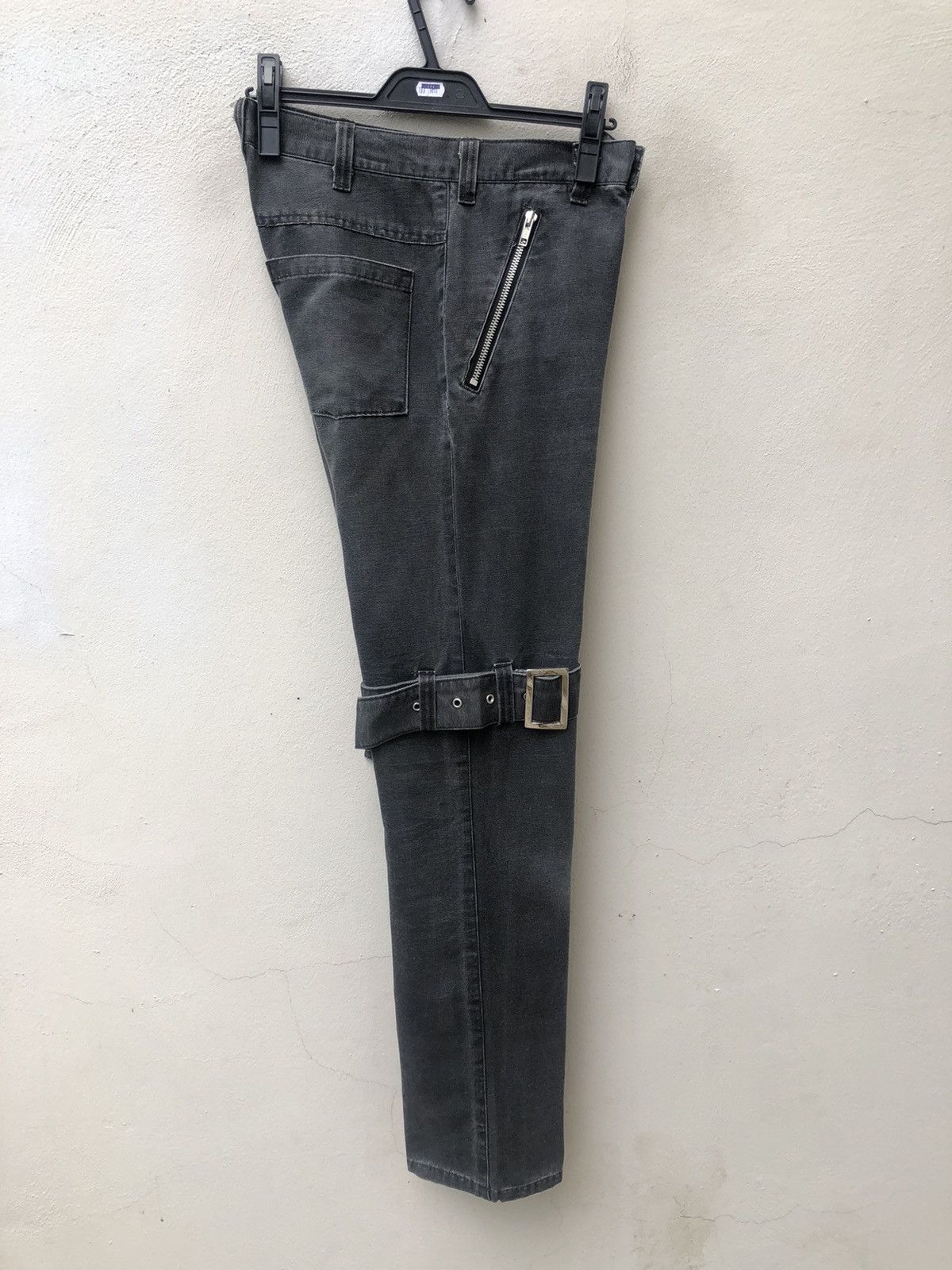 Vintage Japan Brand Clash Ahead Faded Black Bondage Trouser Pant Size US 29 - 19 Thumbnail