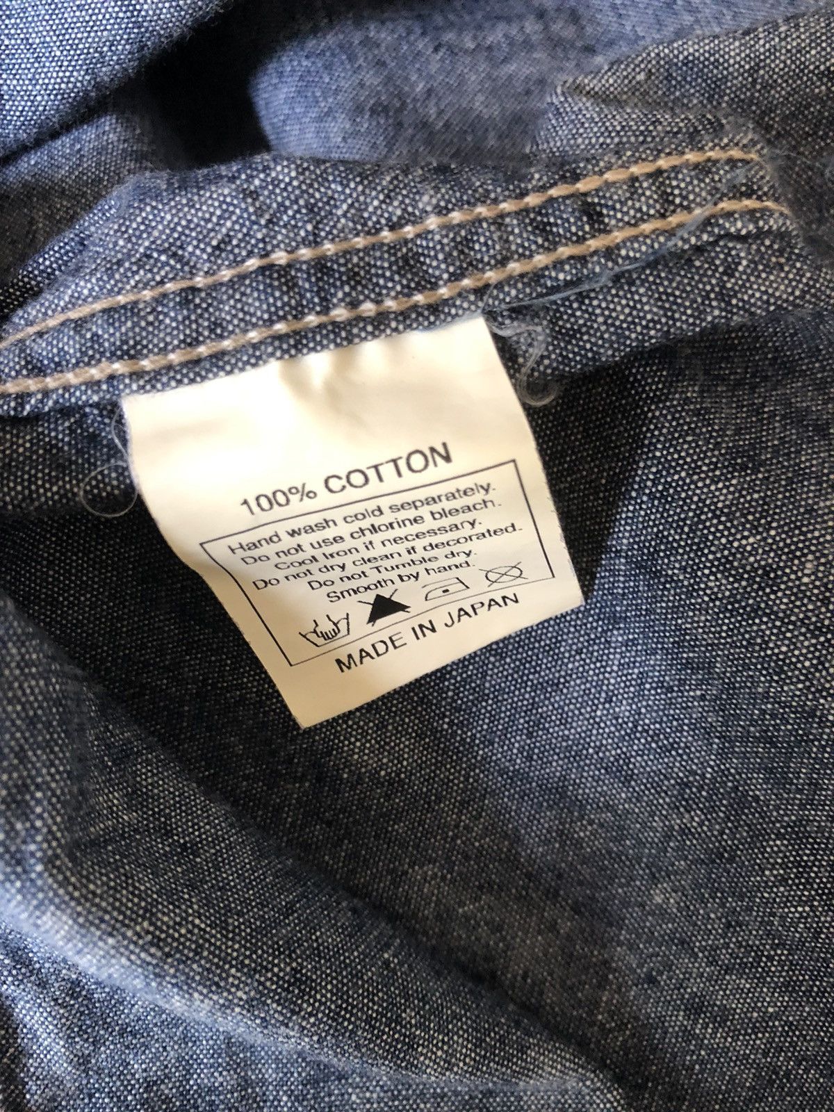 Vintage Cootie Japan 3q Sleeve Chambray Work Shirt Size US S / EU 44-46 / 1 - 18 Thumbnail