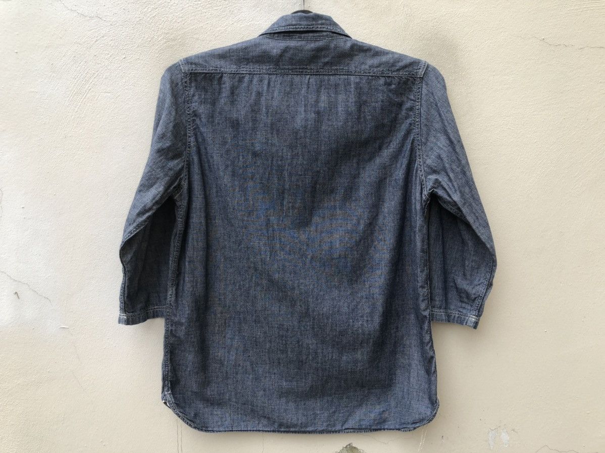 Vintage Cootie Japan 3q Sleeve Chambray Work Shirt Size US S / EU 44-46 / 1 - 15 Thumbnail