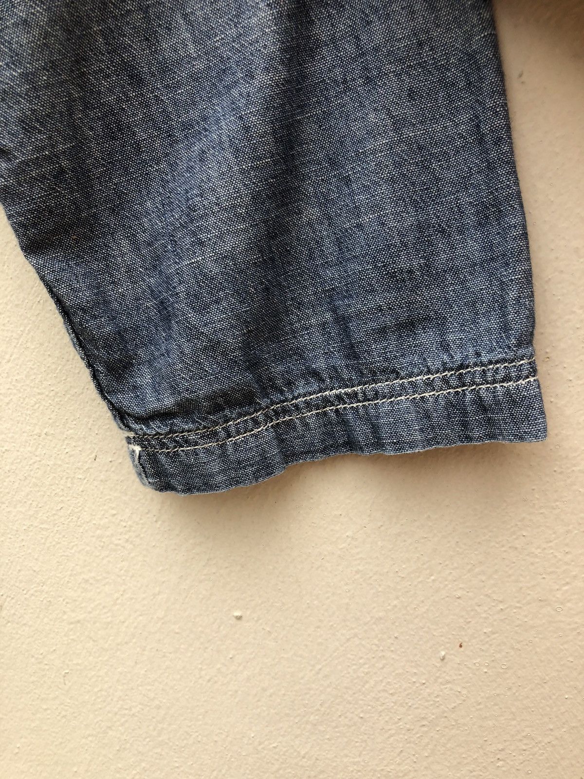 Vintage Cootie Japan 3q Sleeve Chambray Work Shirt Size US S / EU 44-46 / 1 - 12 Thumbnail