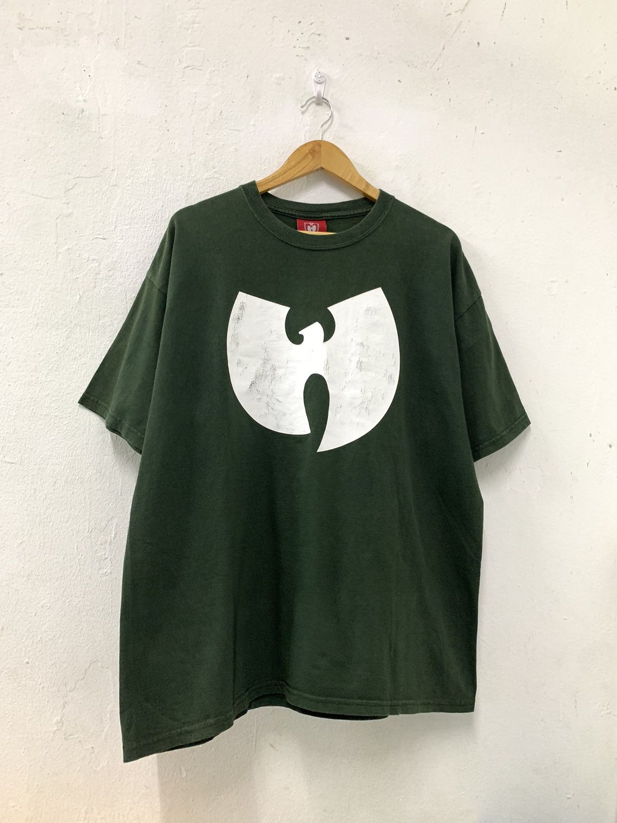 image of Vintage Wu-Tang Wu Wear Big Logo Crack in Dark Green, Men's (Size XL)