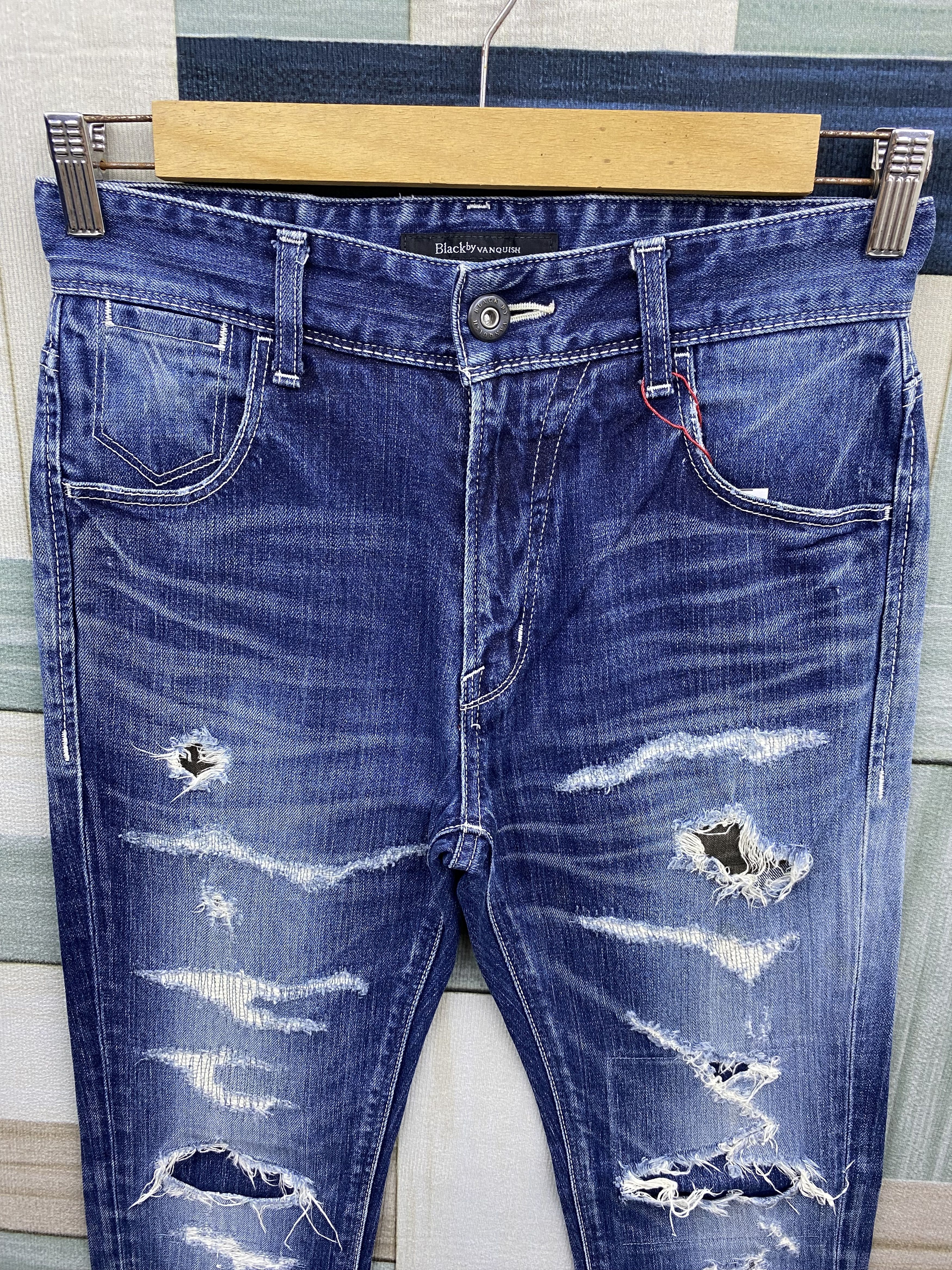 Vanquish Japanese Brand Vanquish Distress Skinny Denim jean Size US 30 / EU 46 - 3 Thumbnail