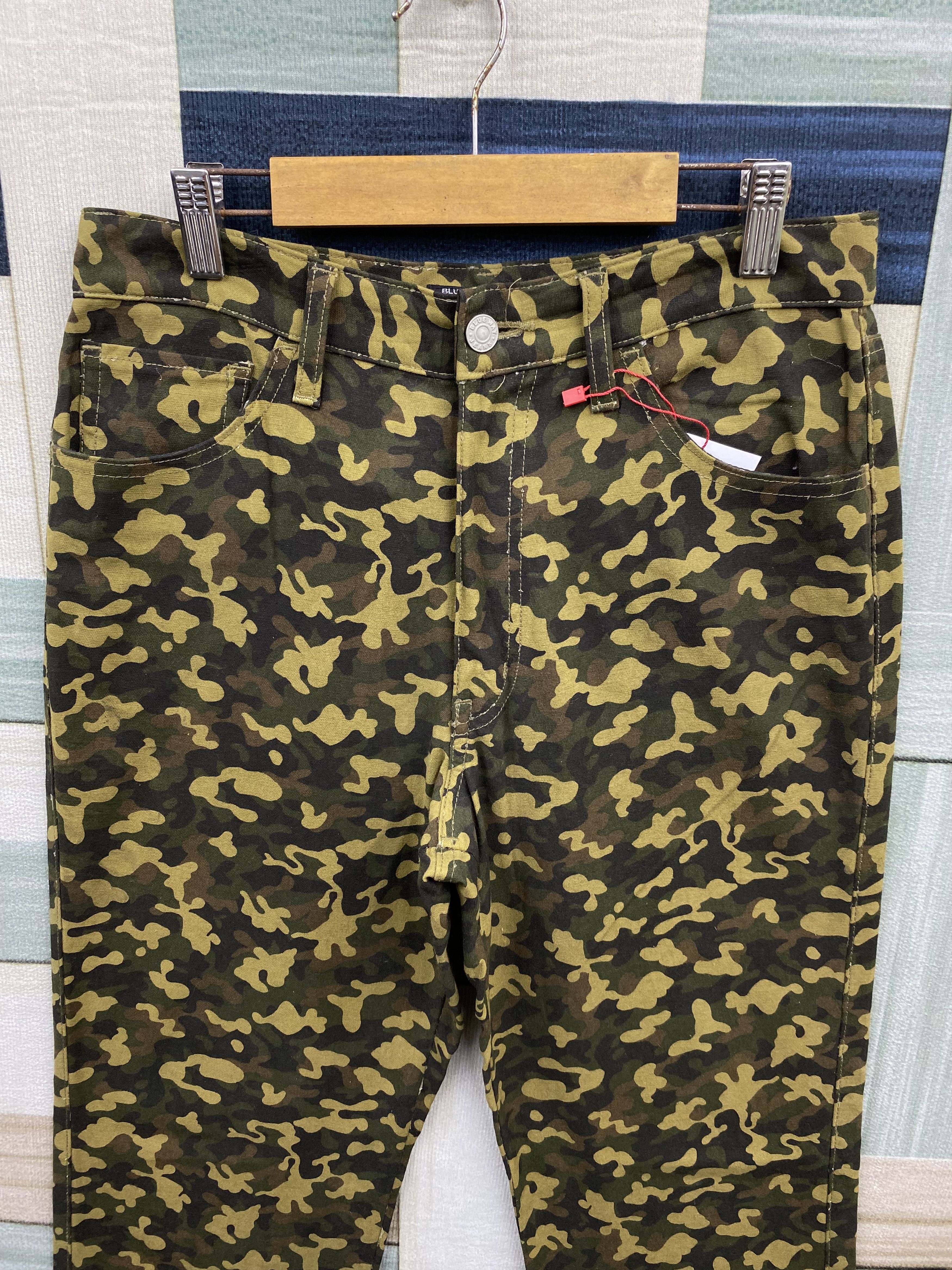 Japan Blue Vintage Japanese Brand Blue Way Camo Army Denim Jeans Size US 29 - 3 Thumbnail
