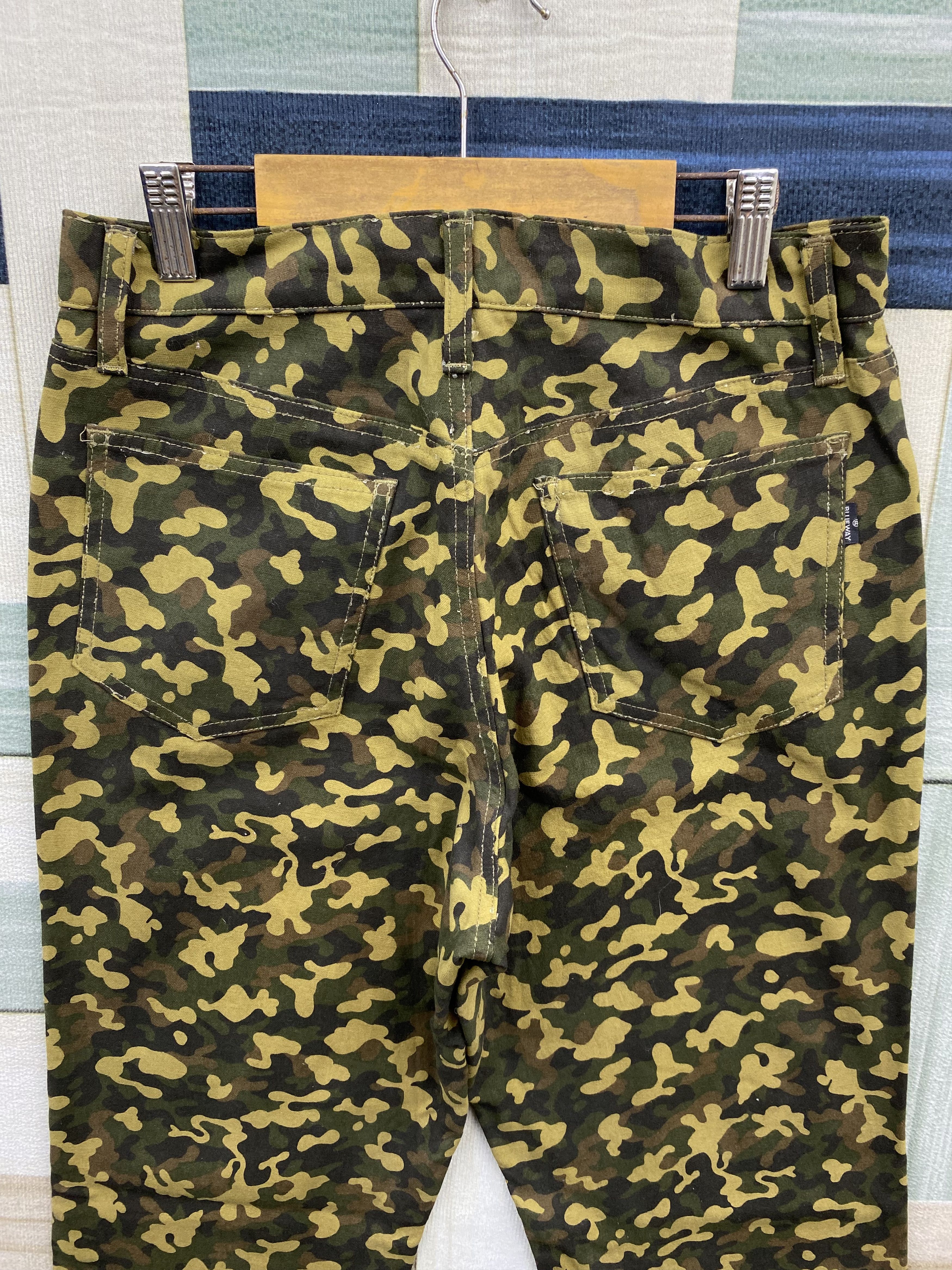 Japan Blue Vintage Japanese Brand Blue Way Camo Army Denim Jeans Size US 29 - 4 Thumbnail