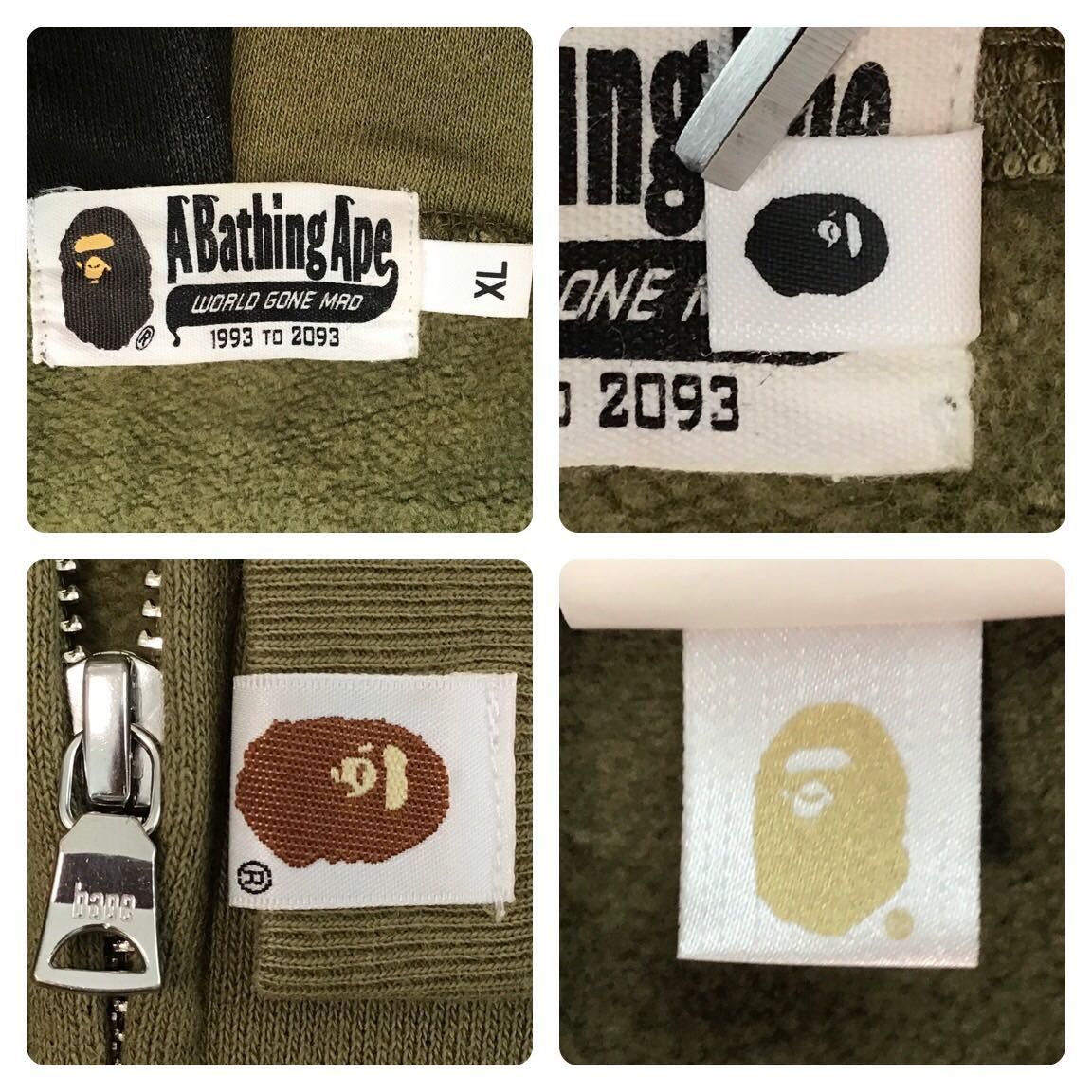 Bape BAPE giant 1st camo green Full zip hoodie a bathing ape Size US XL / EU 56 / 4 - 9 Thumbnail