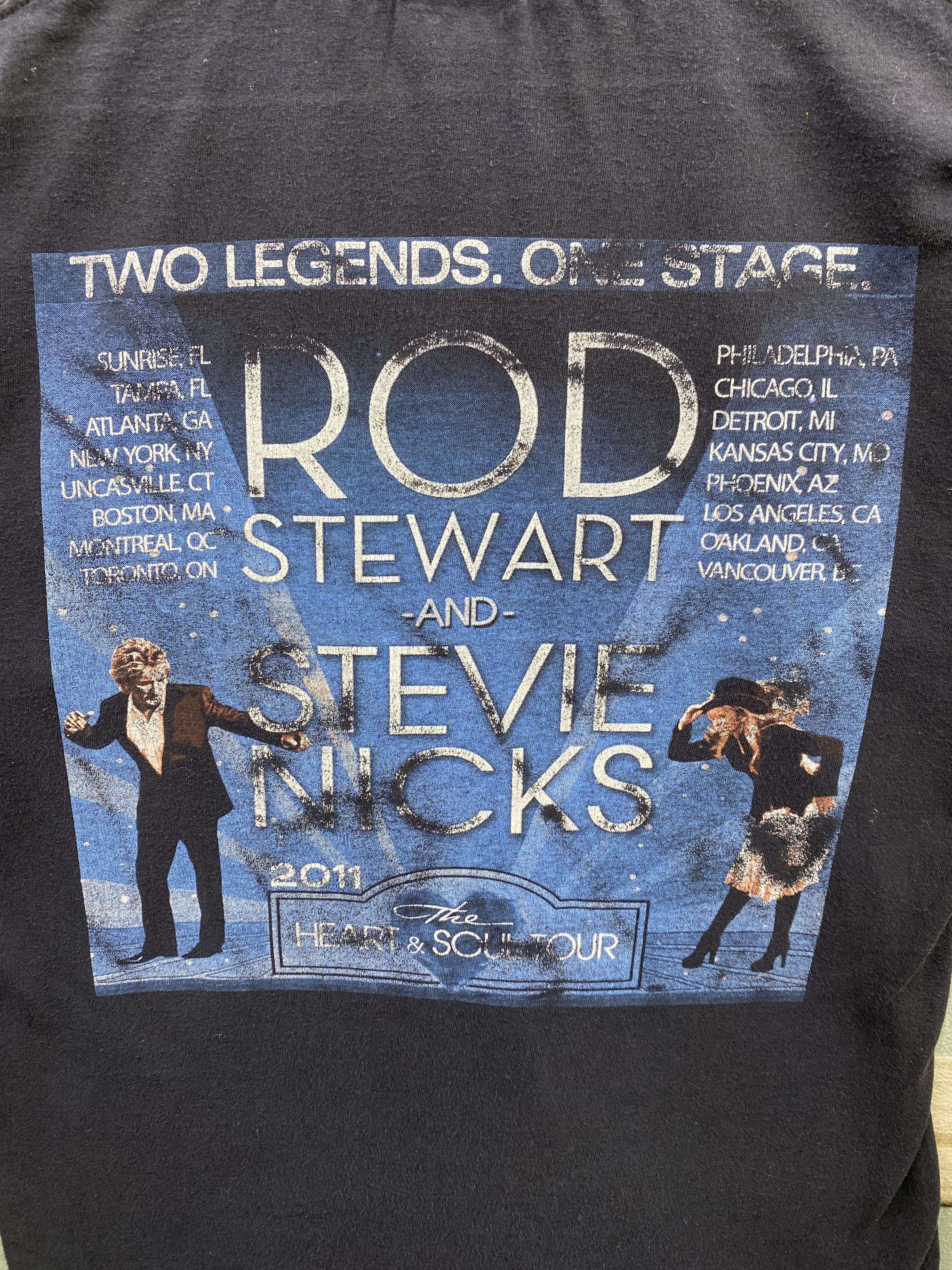 Band Tees Rod Stewart & Stevie Nicks Heart & Soul Tour T-Shirt Size US M / EU 48-50 / 2 - 7 Thumbnail