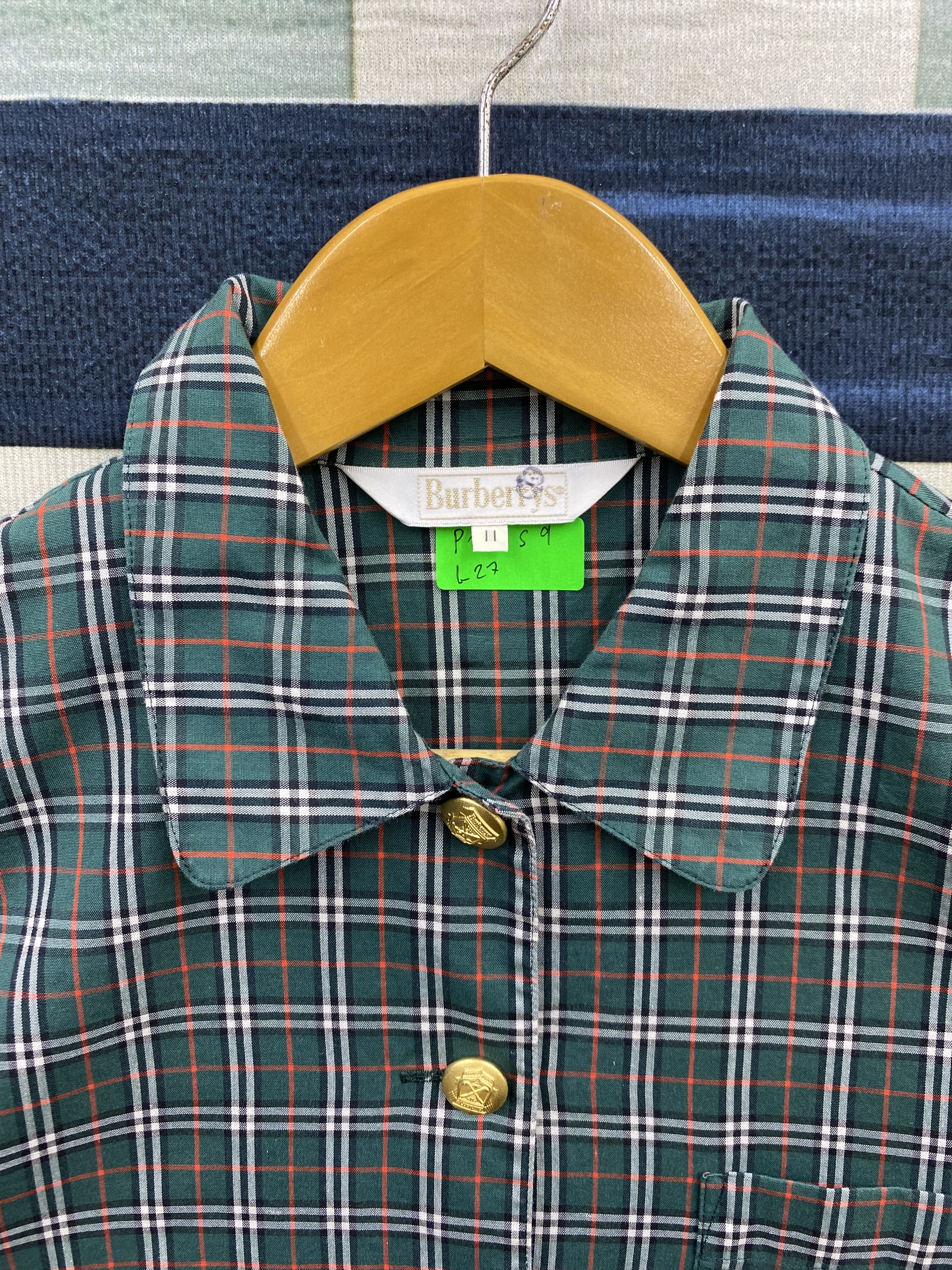 Burberry × Vintage Vintage Burberry Golf Club Check Short Sleeve Shirt Size M / US 6-8 / IT 42-44 - 2 Thumbnail