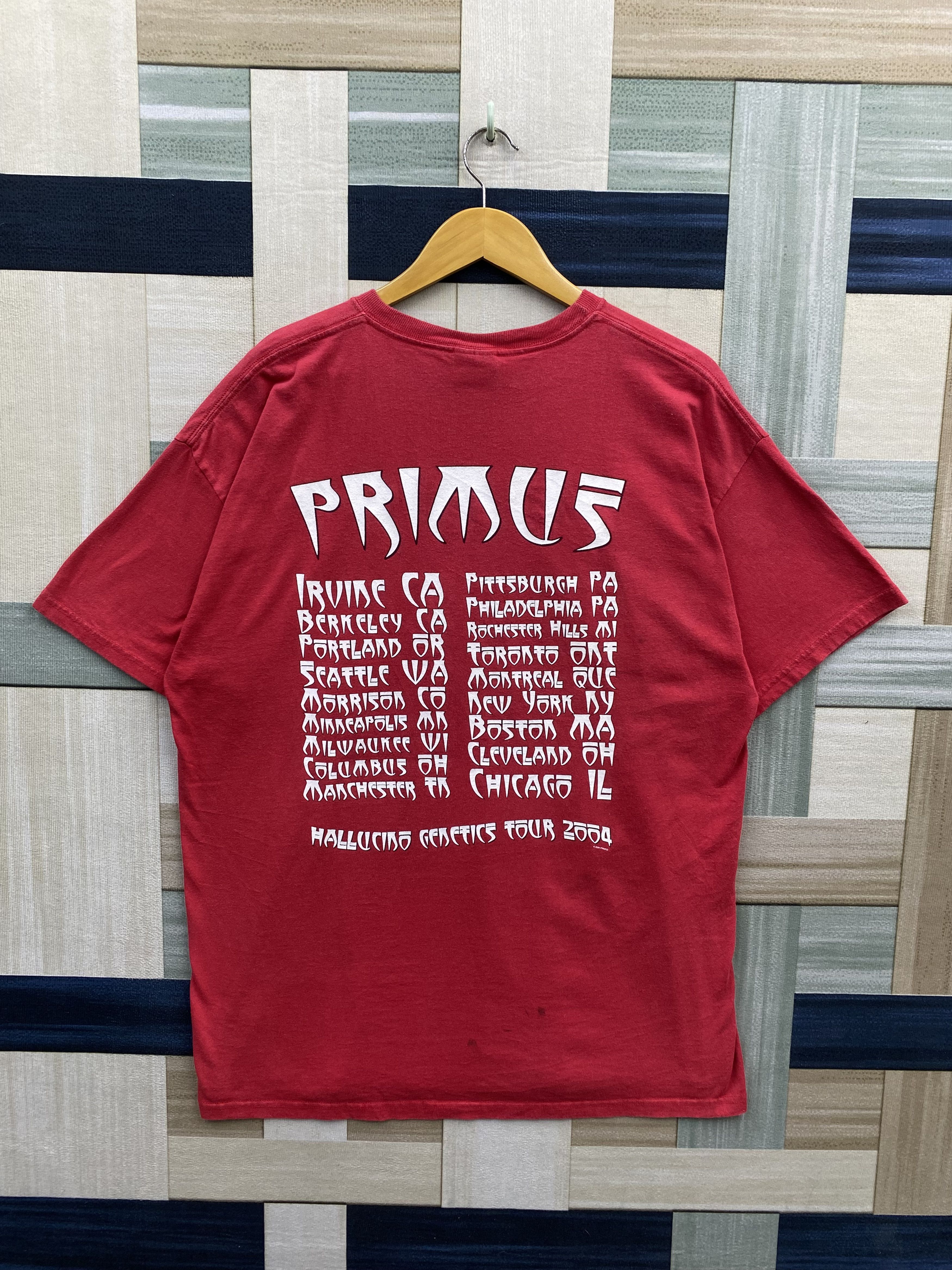 Band Tees Vintage Primus Hallucino Genetics Tour 2004 T-Shirt Size US XL / EU 56 / 4 - 2 Thumbnail