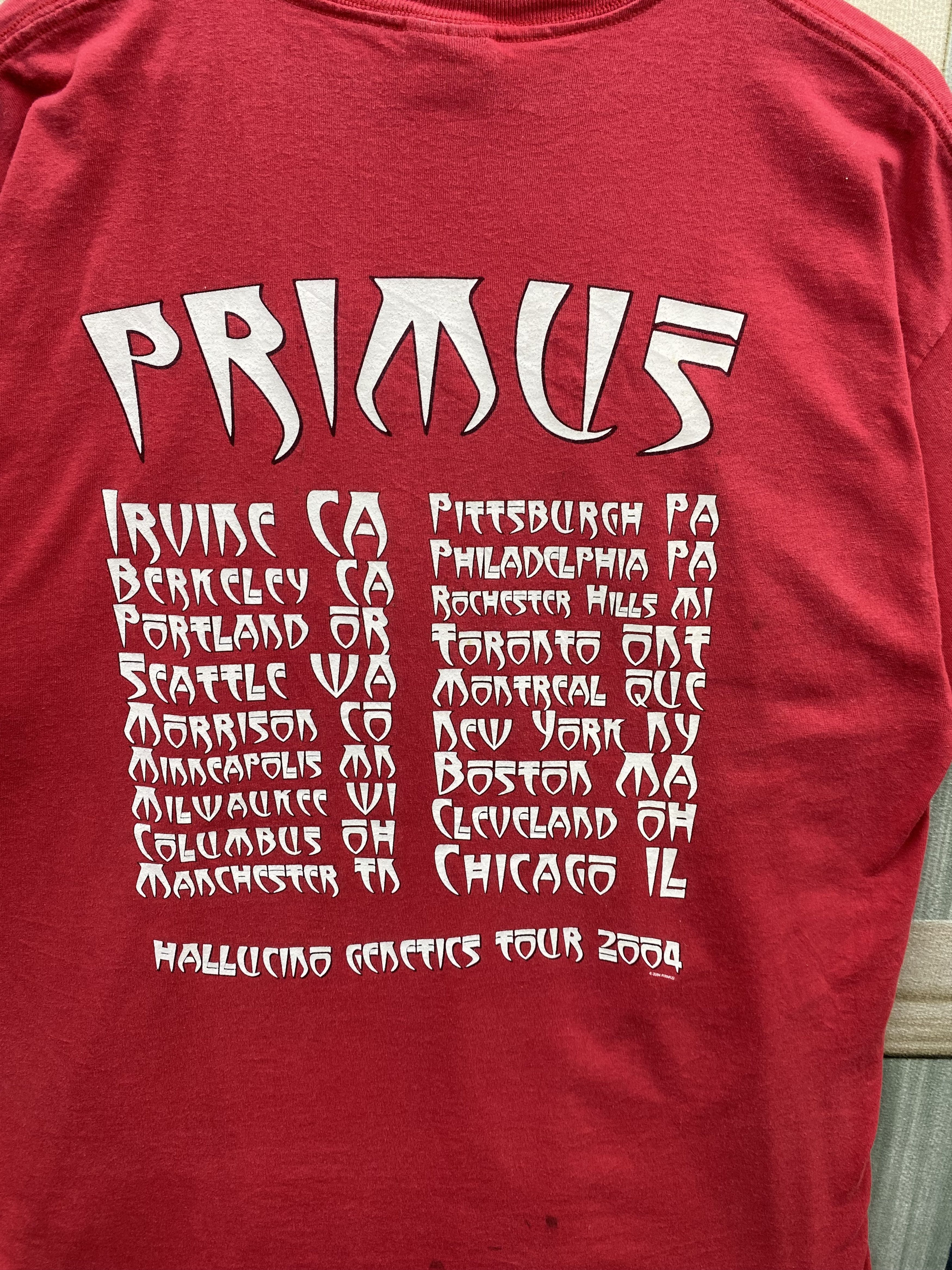 Band Tees Vintage Primus Hallucino Genetics Tour 2004 T-Shirt Size US XL / EU 56 / 4 - 4 Thumbnail