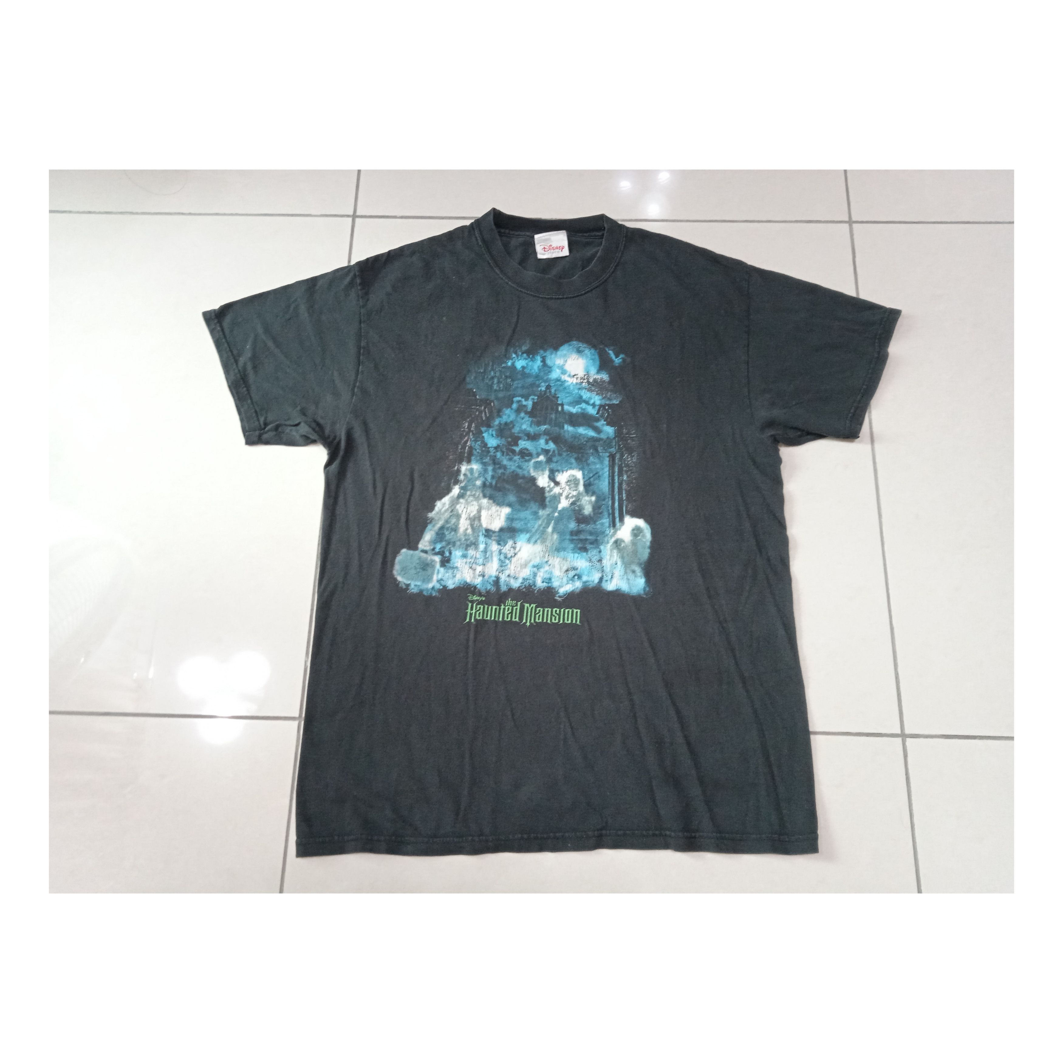 image of 2000S Disney Haunted Mansion T-Shirt in Black, Men's (Size Medium)