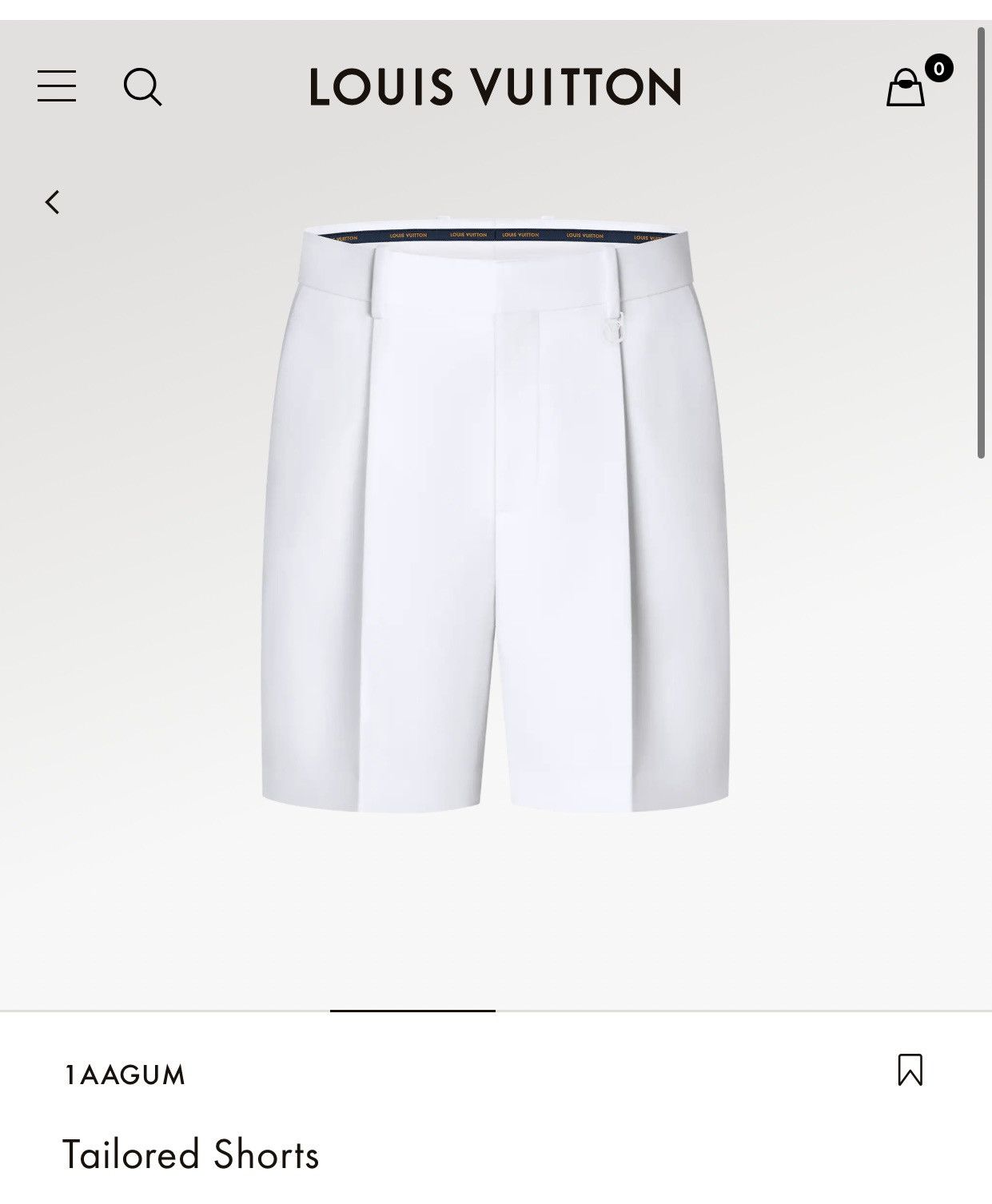 Louis Vuitton Louis Vuitton white tailored shorts 38 Size US 32 / EU 48 - 2 Thumbnail