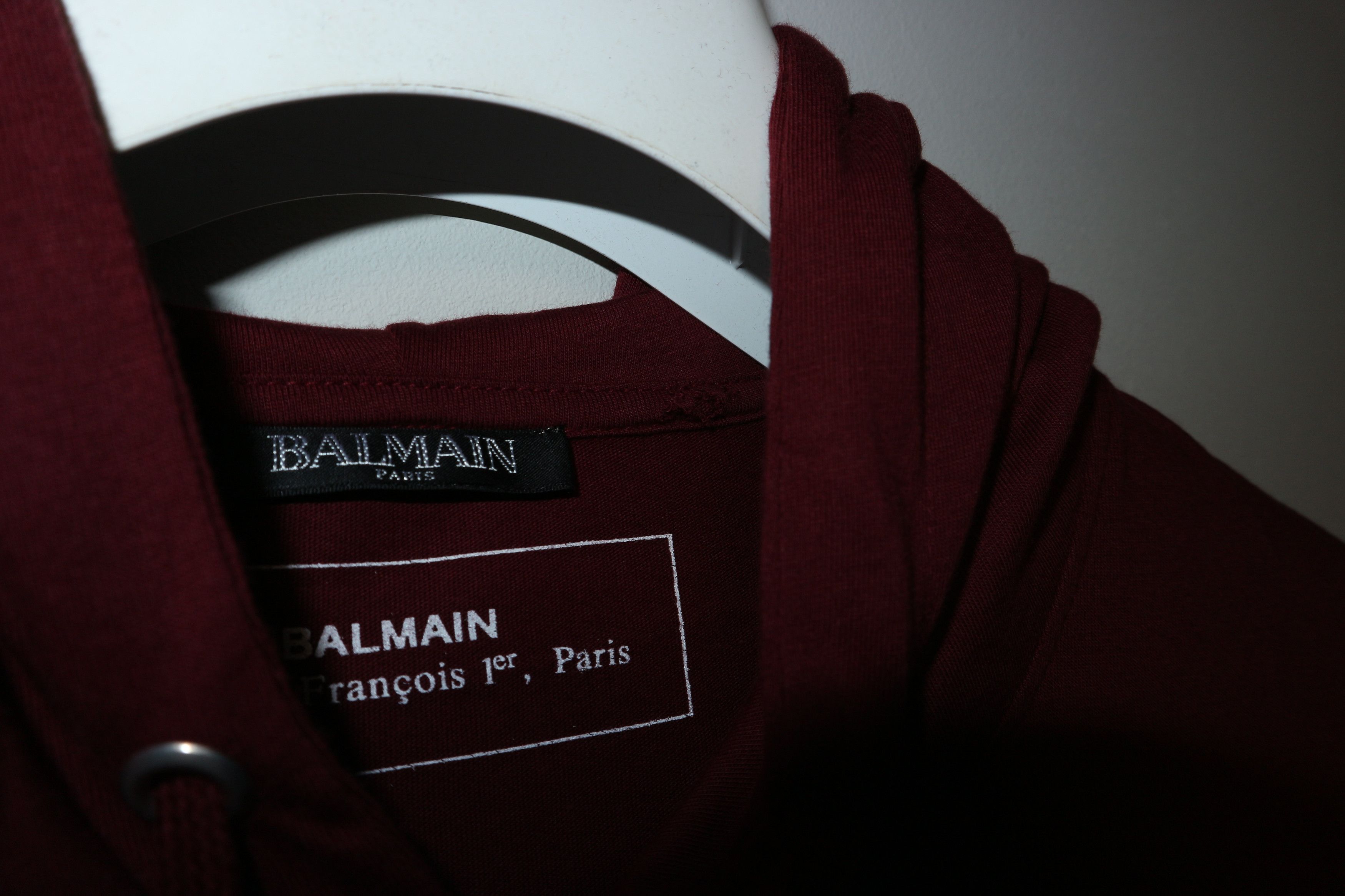 Balmain Flock logo print hooded tshirt Size US M / EU 48-50 / 2 - 4 Thumbnail