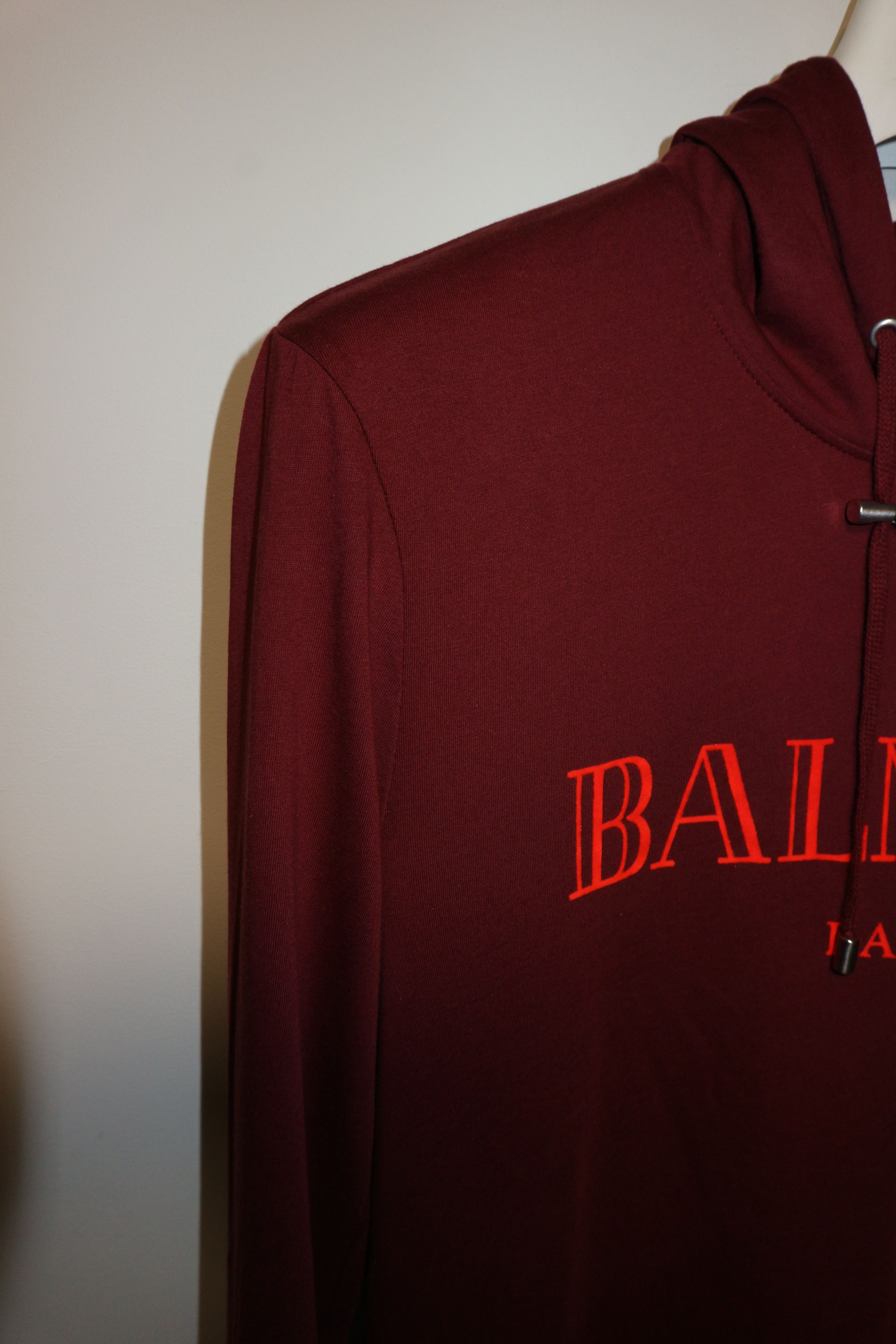 Balmain Flock logo print hooded tshirt Size US M / EU 48-50 / 2 - 5 Thumbnail